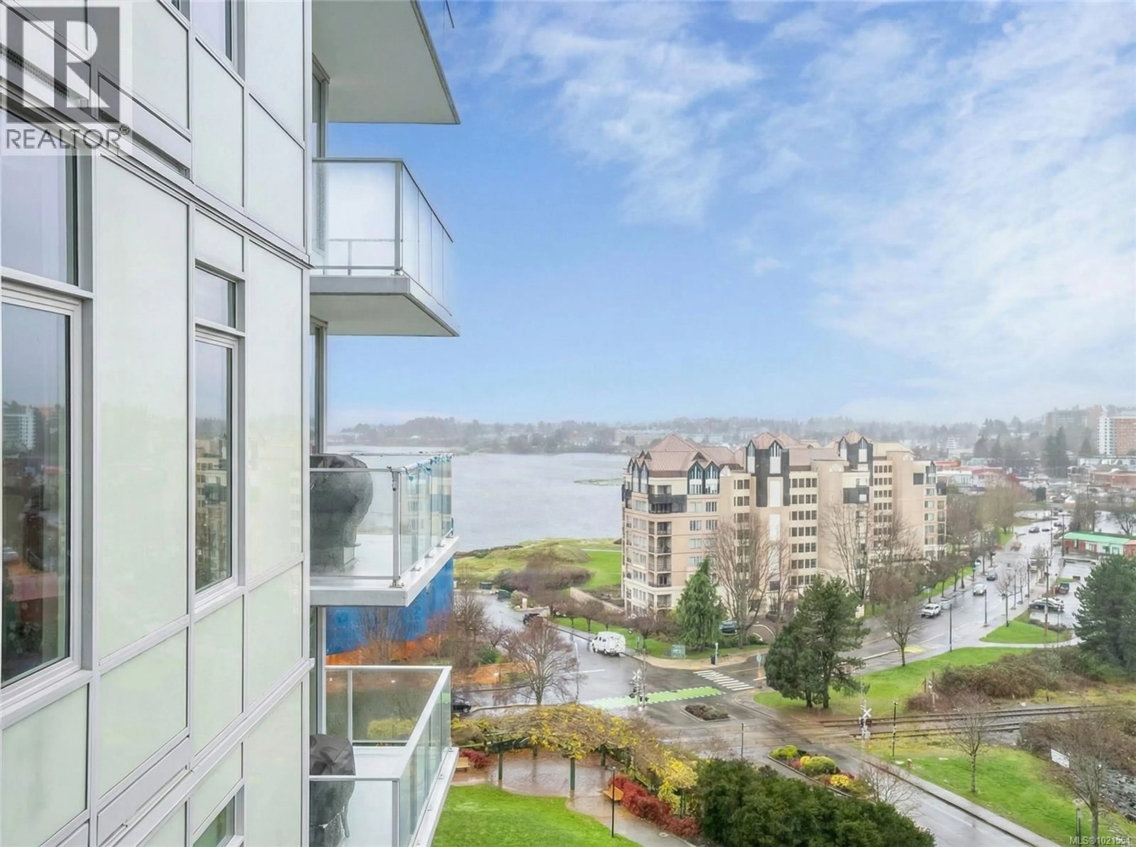 Balcony in the apartment, city buildings view from balcony for 804 - 60 SAGHALIE ROAD, Victoria British Columbia V9A0H1