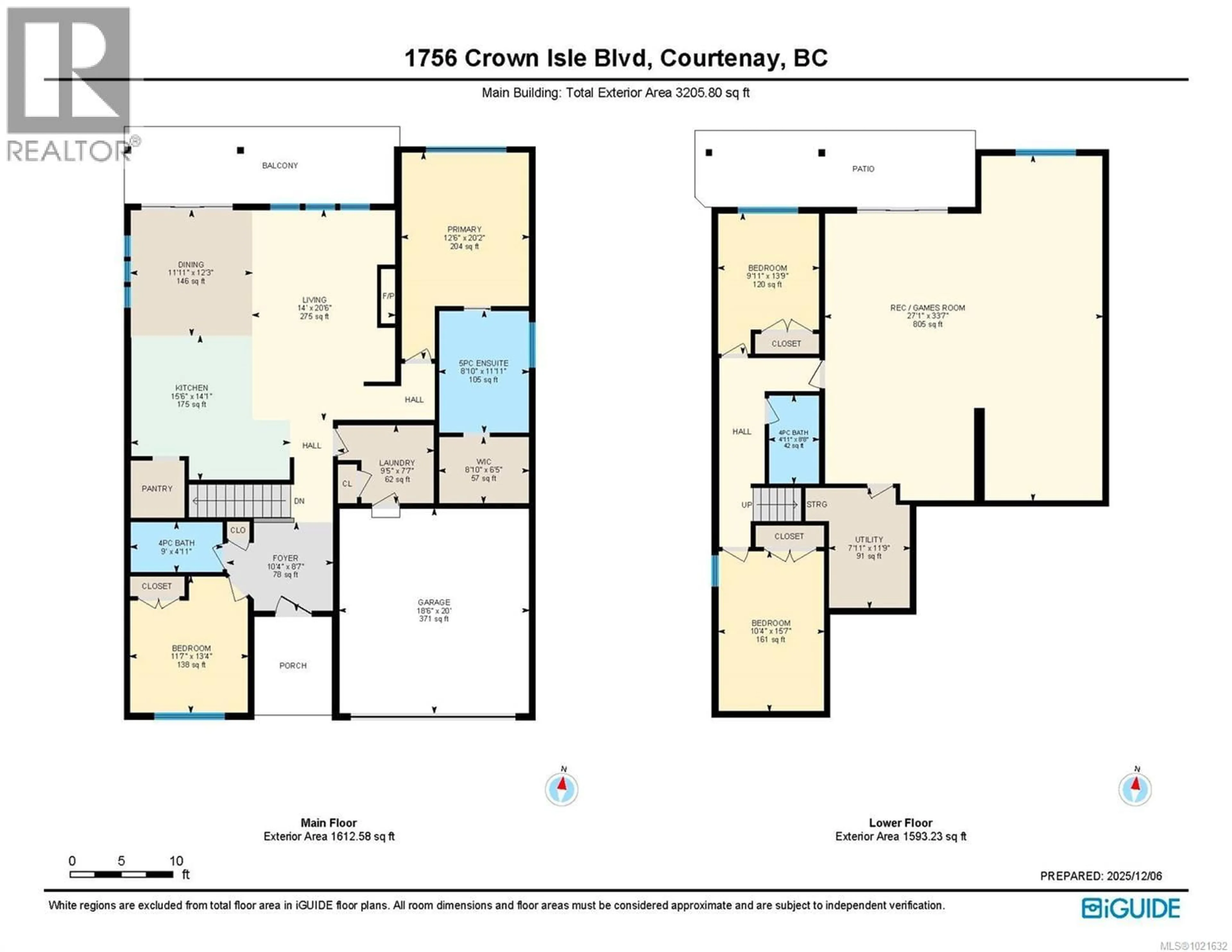 Floor plan for 1756 CROWN ISLE BOULEVARD, Courtenay British Columbia V9N0K1