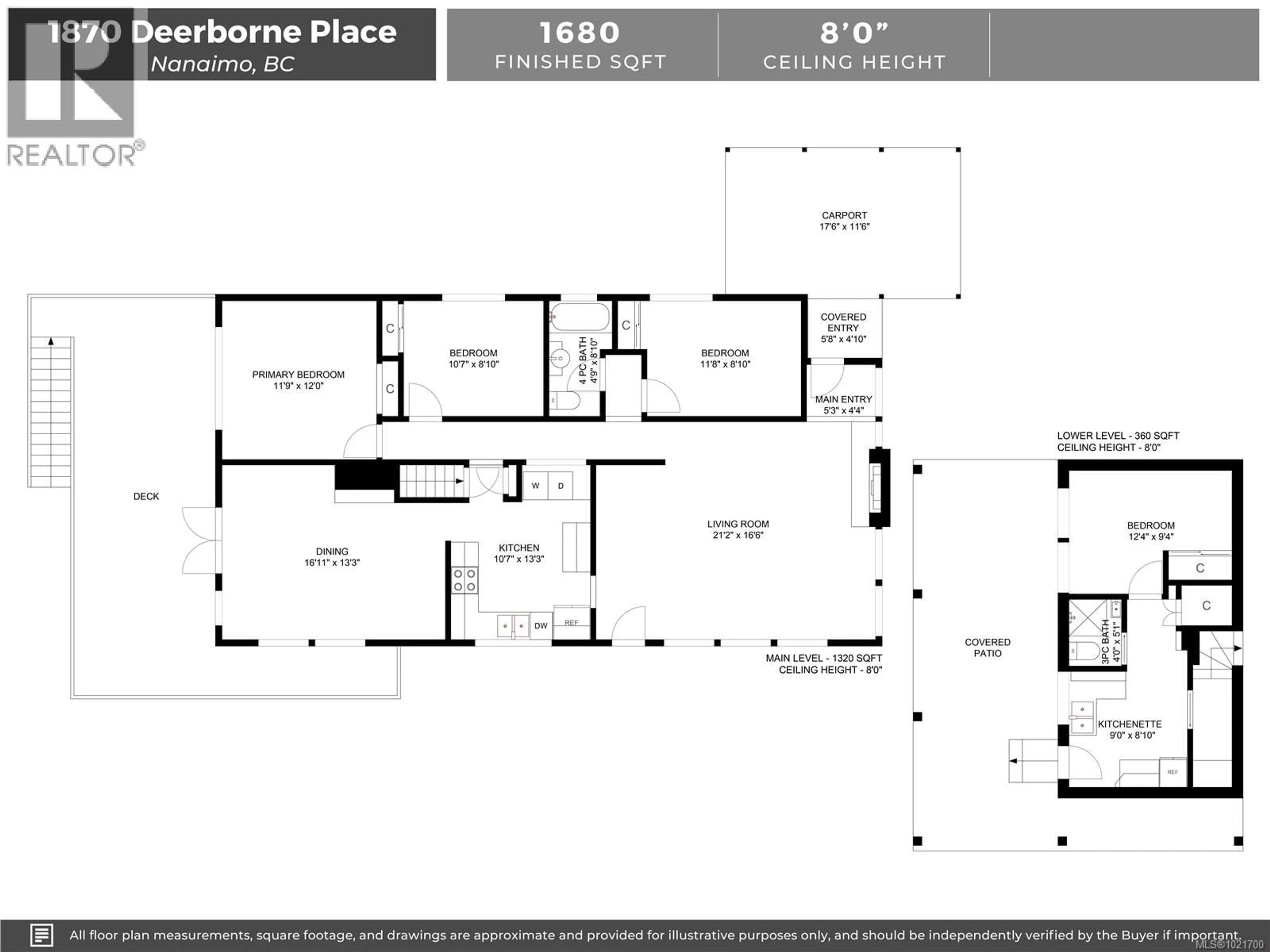 Floor plan for 1870 DEERBORNE PLACE, Nanaimo British Columbia V9T1A2
