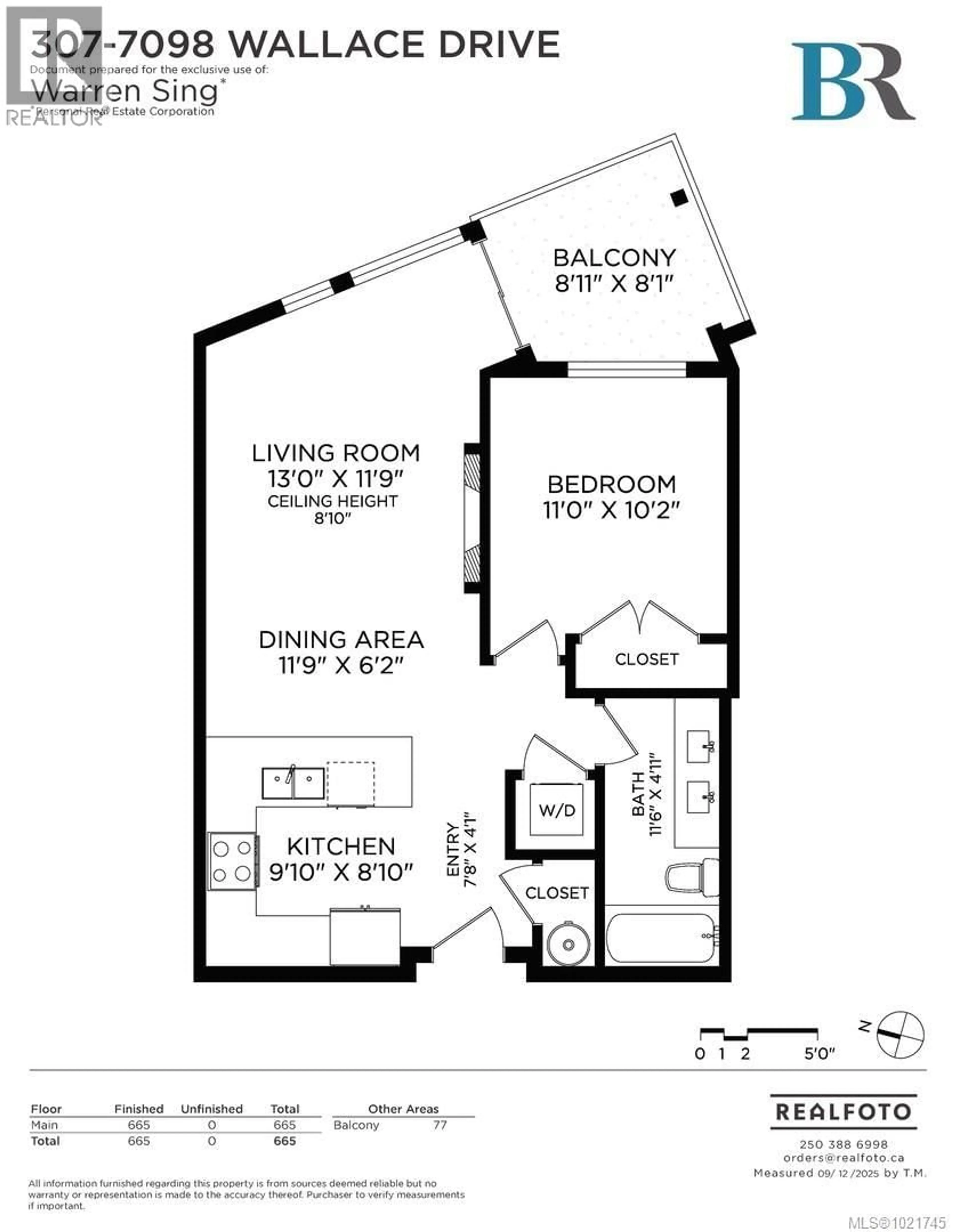 Floor plan for 307 - 7098 WALLACE DRIVE, Central Saanich British Columbia V8M1G9