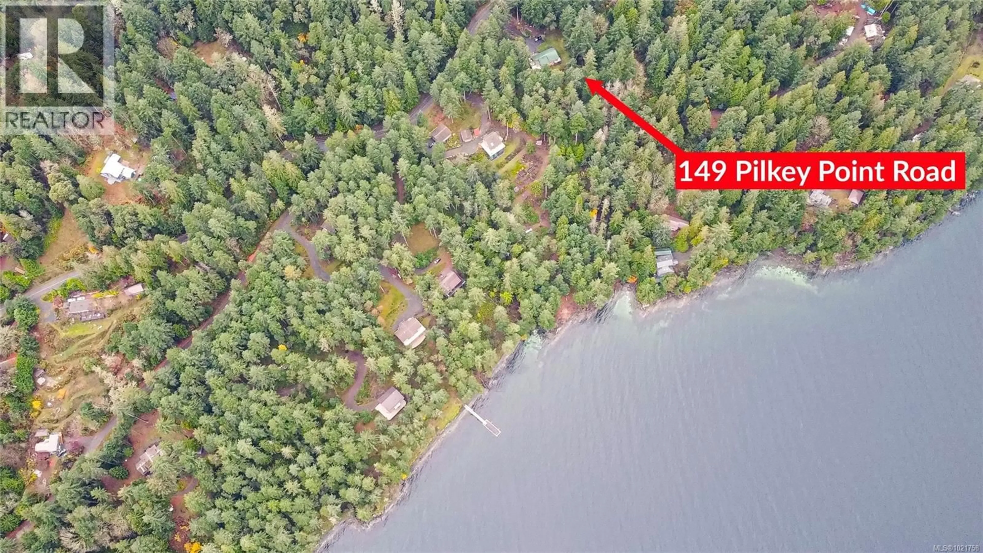 A pic from outside/outdoor area/front of a property/back of a property/a pic from drone, water/lake/river/ocean view for 149 PILKEY POINT ROAD, Thetis Island British Columbia V0R2Y0