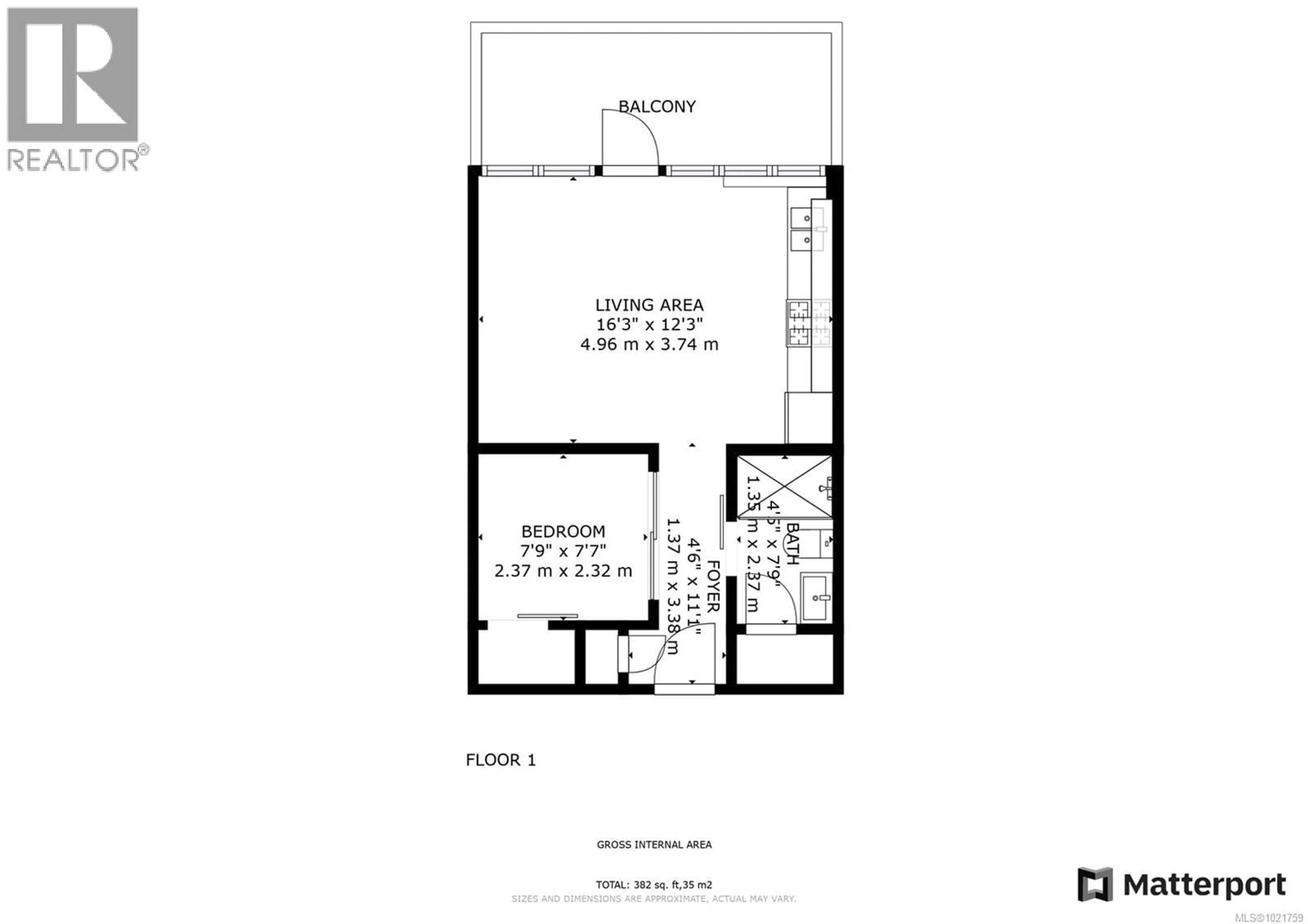 Floor plan for N405 - 1105 PANDORA AVENUE, Victoria British Columbia V8V3P9