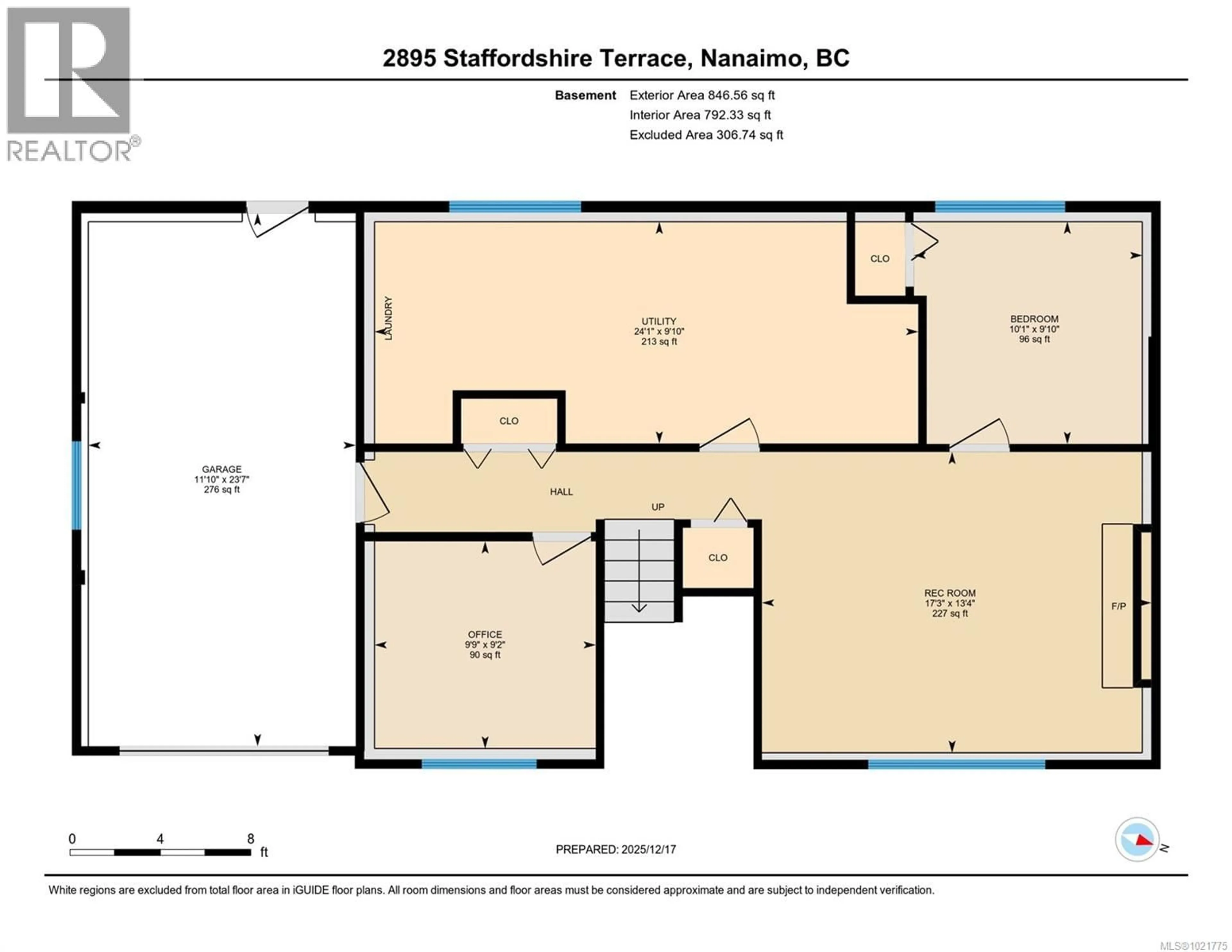 Floor plan for 2895 STAFFORDSHIRE TERRACE, Nanaimo British Columbia V9S3R2