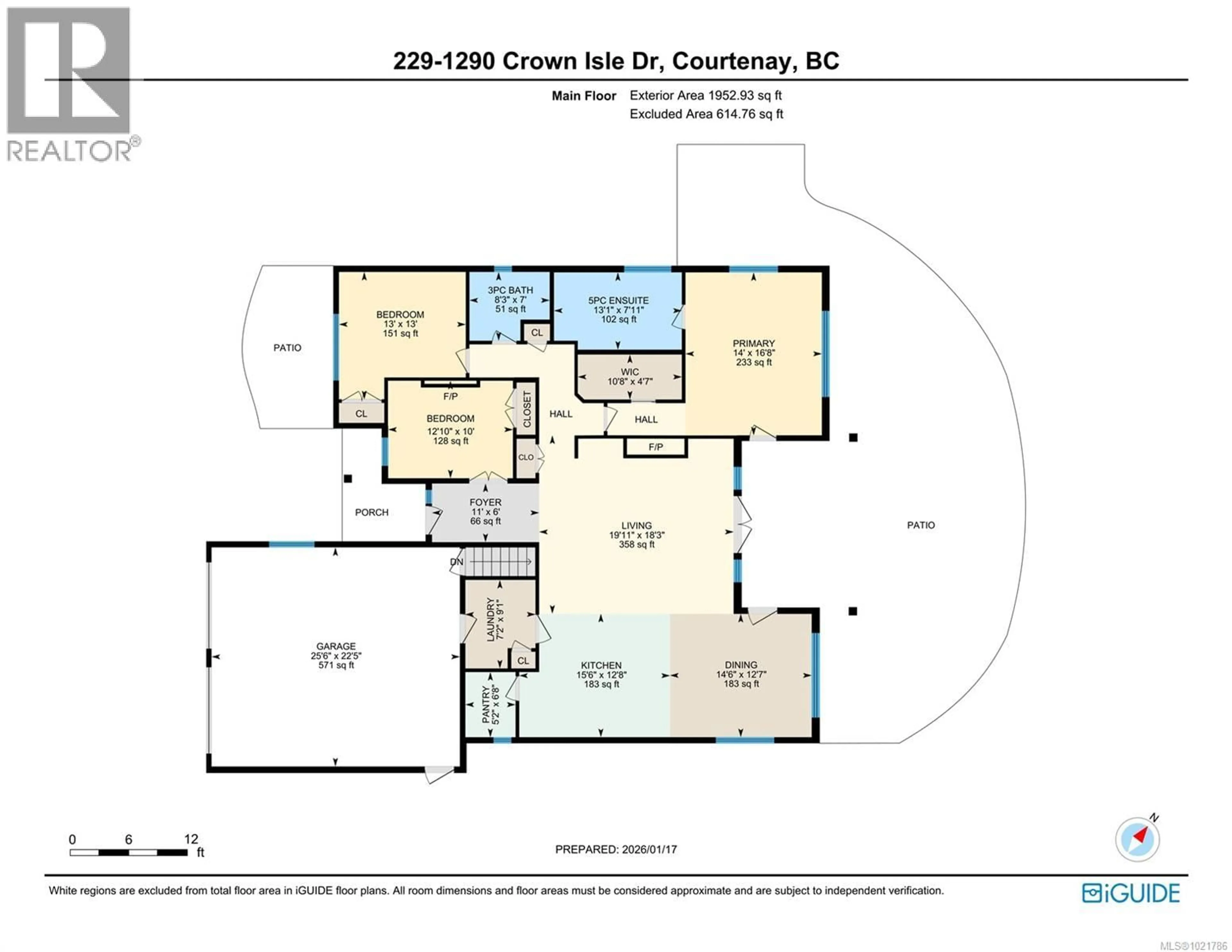 Floor plan for 115 - 1444 CROWN ISLE DRIVE, Courtenay British Columbia V9N0B8