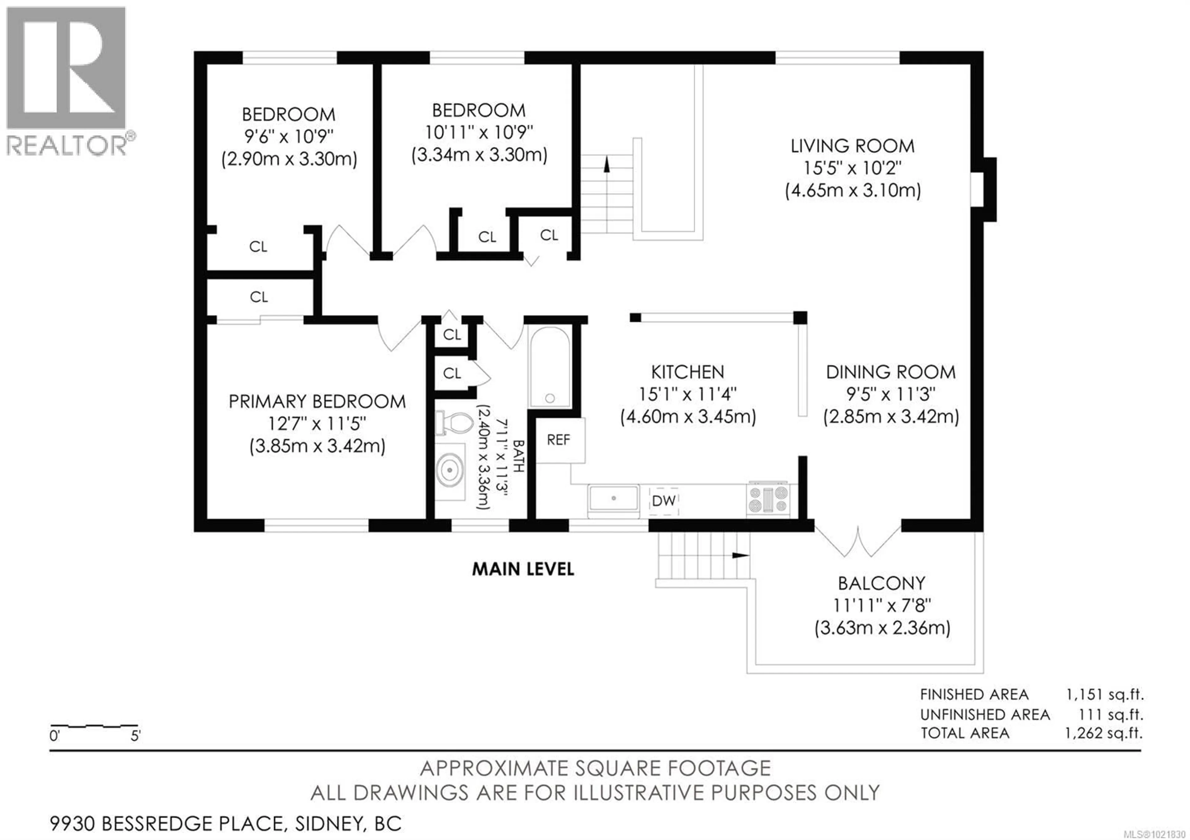 Floor plan for 9930 BESSREDGE PLACE, Sidney British Columbia V8L3M2