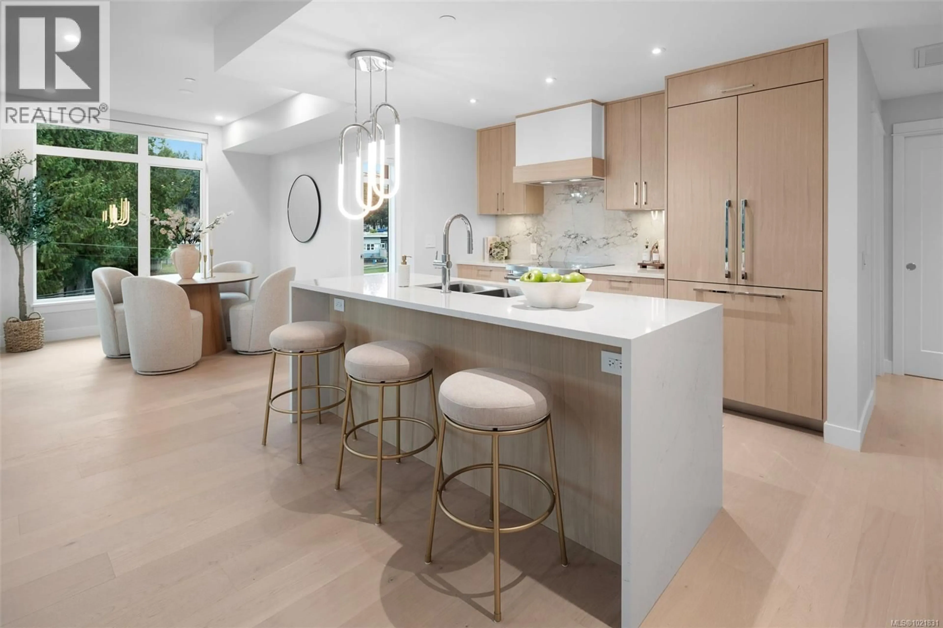 Contemporary kitchen, ceramic/tile floor for 206 - 5229 CORDOVA BAY ROAD, Saanich British Columbia V8Y2L1