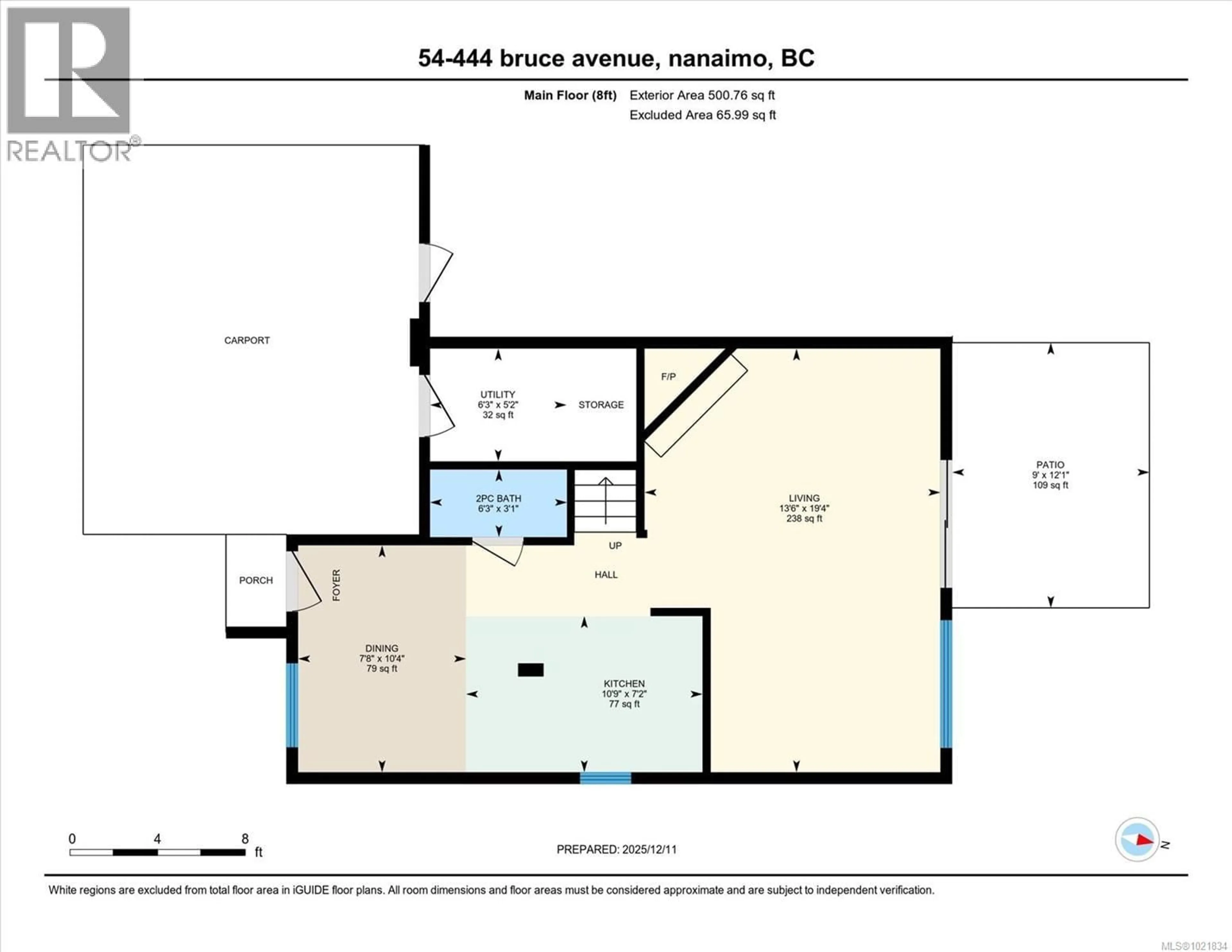 Floor plan for 54 - 444 BRUCE AVENUE, Nanaimo British Columbia V9R5W5