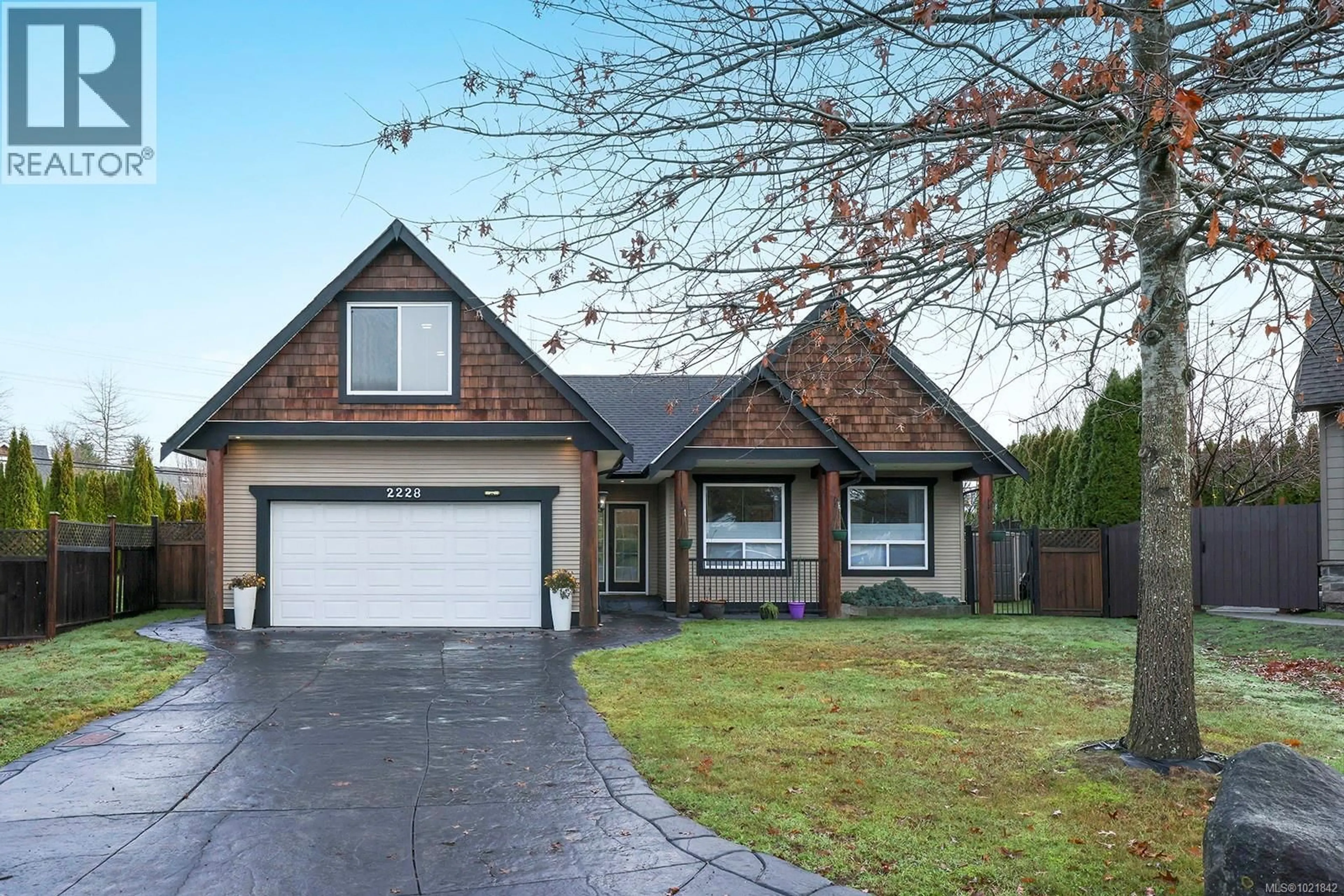 Home with brick exterior material, street for 2228 SWALLOW CRESCENT, Courtenay British Columbia V9N9W5