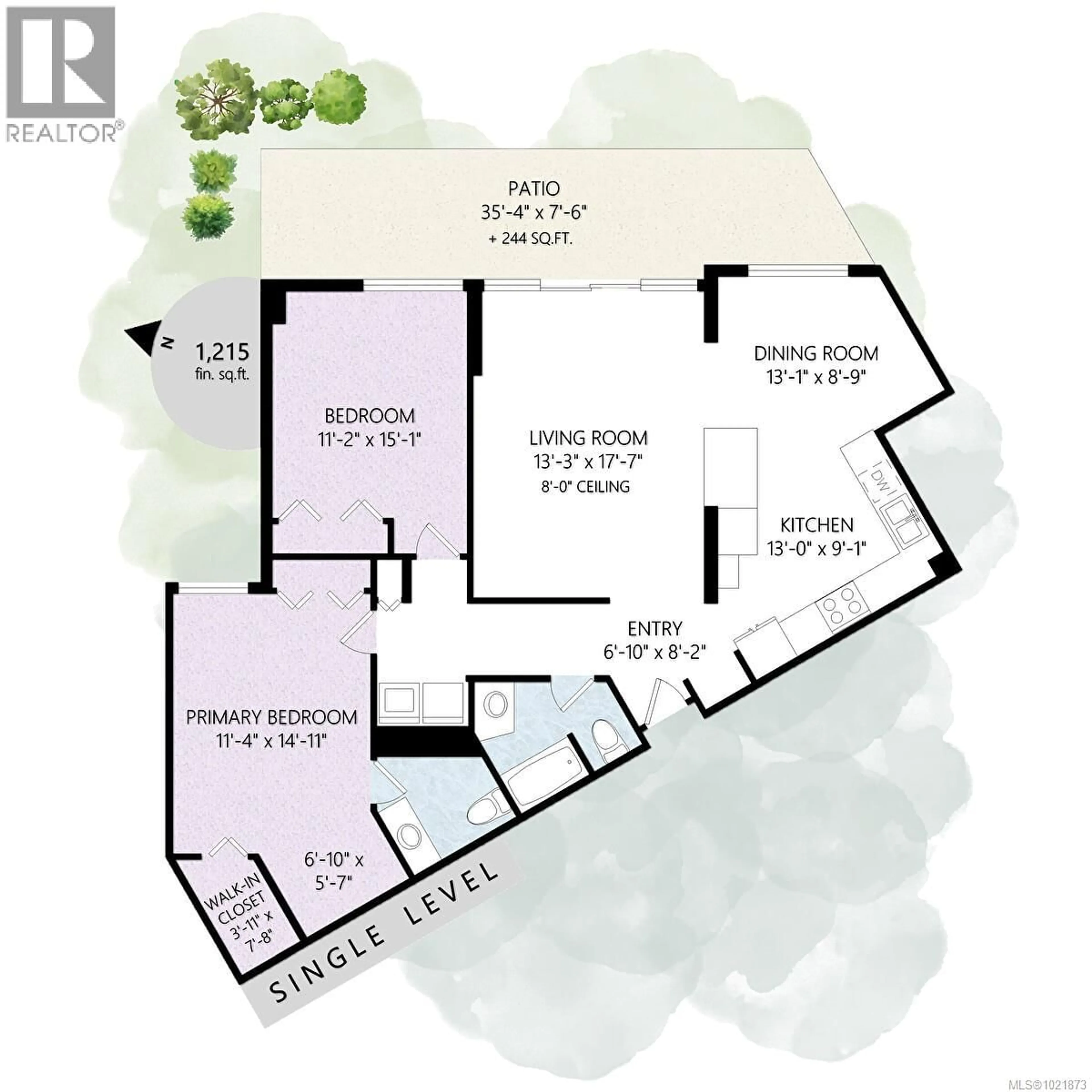 Floor plan for 107 - 225 BELLEVILLE STREET, Victoria British Columbia V8V4T9