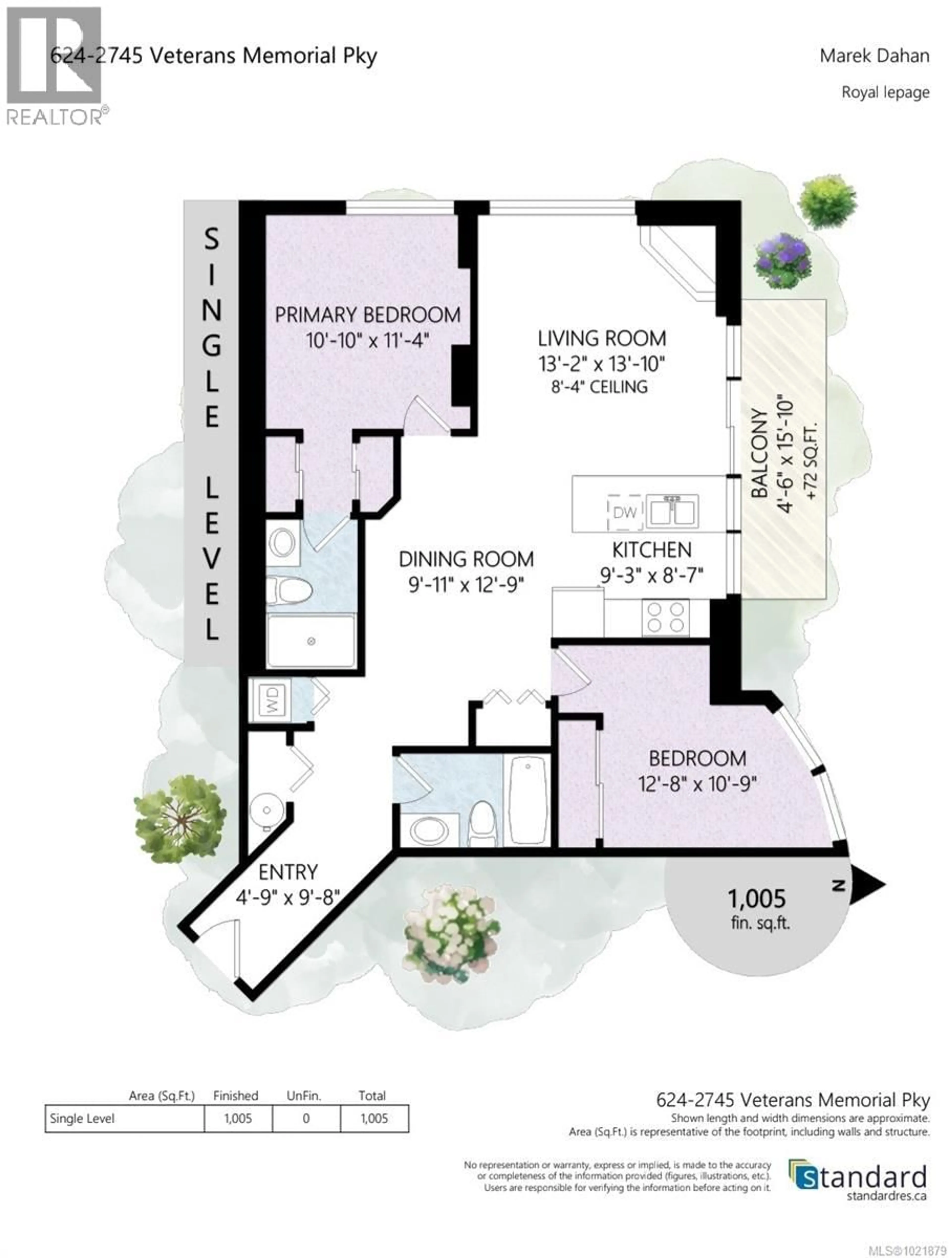 Floor plan for 624 - 2745 VETERANS MEMORIAL PARKWAY, Langford British Columbia V9B0H4