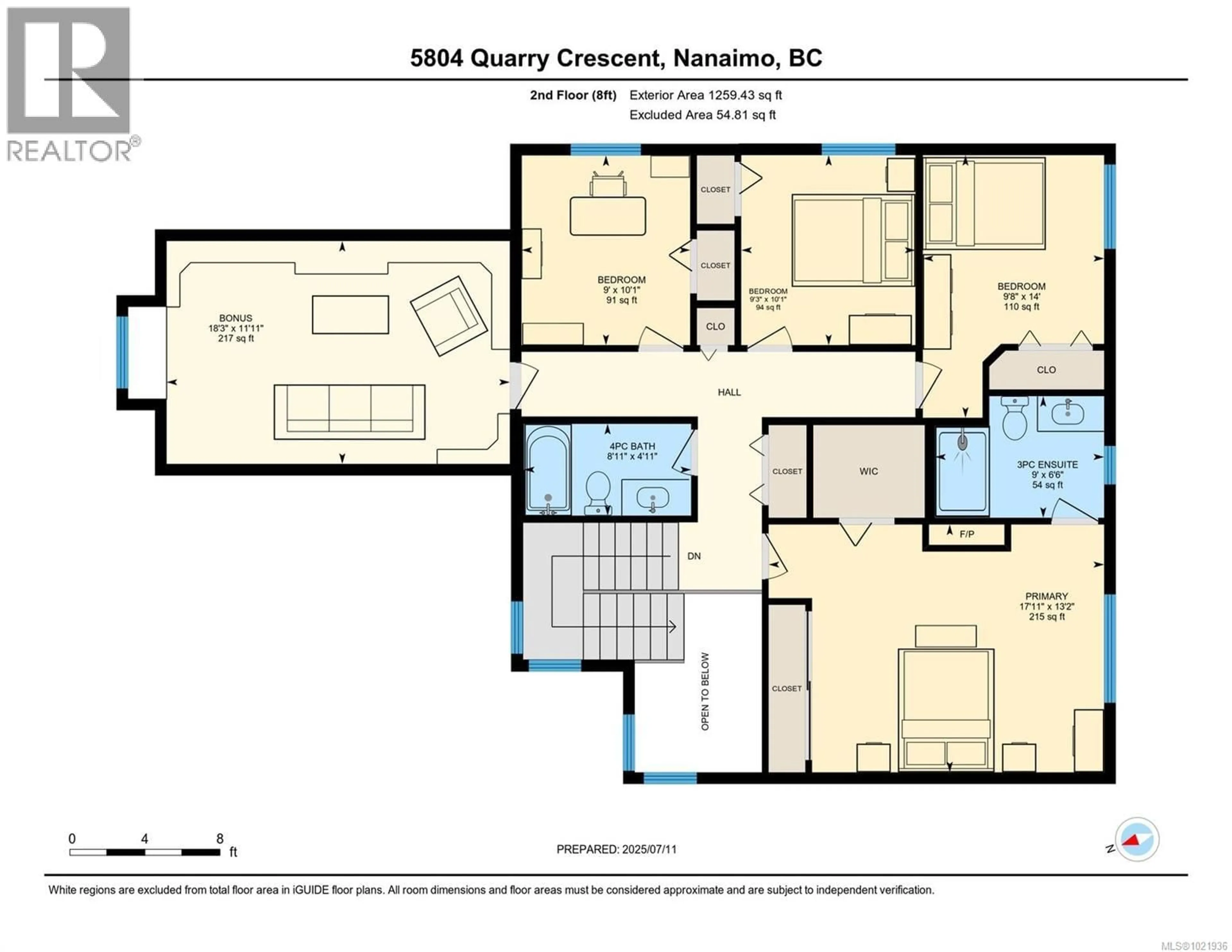 Floor plan for 5804 QUARRY CRESCENT, Nanaimo British Columbia V9T6H9