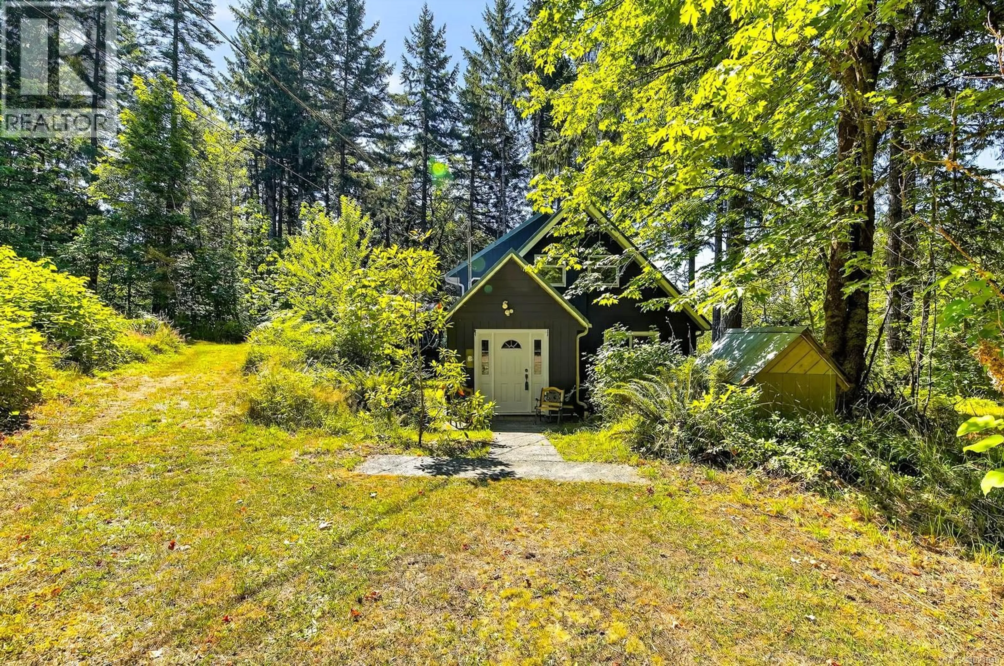 A pic from outside/outdoor area/front of a property/back of a property/a pic from drone, forest/trees view for 8000 BEAVER CREEK ROAD, Port Alberni British Columbia V9Y8N2