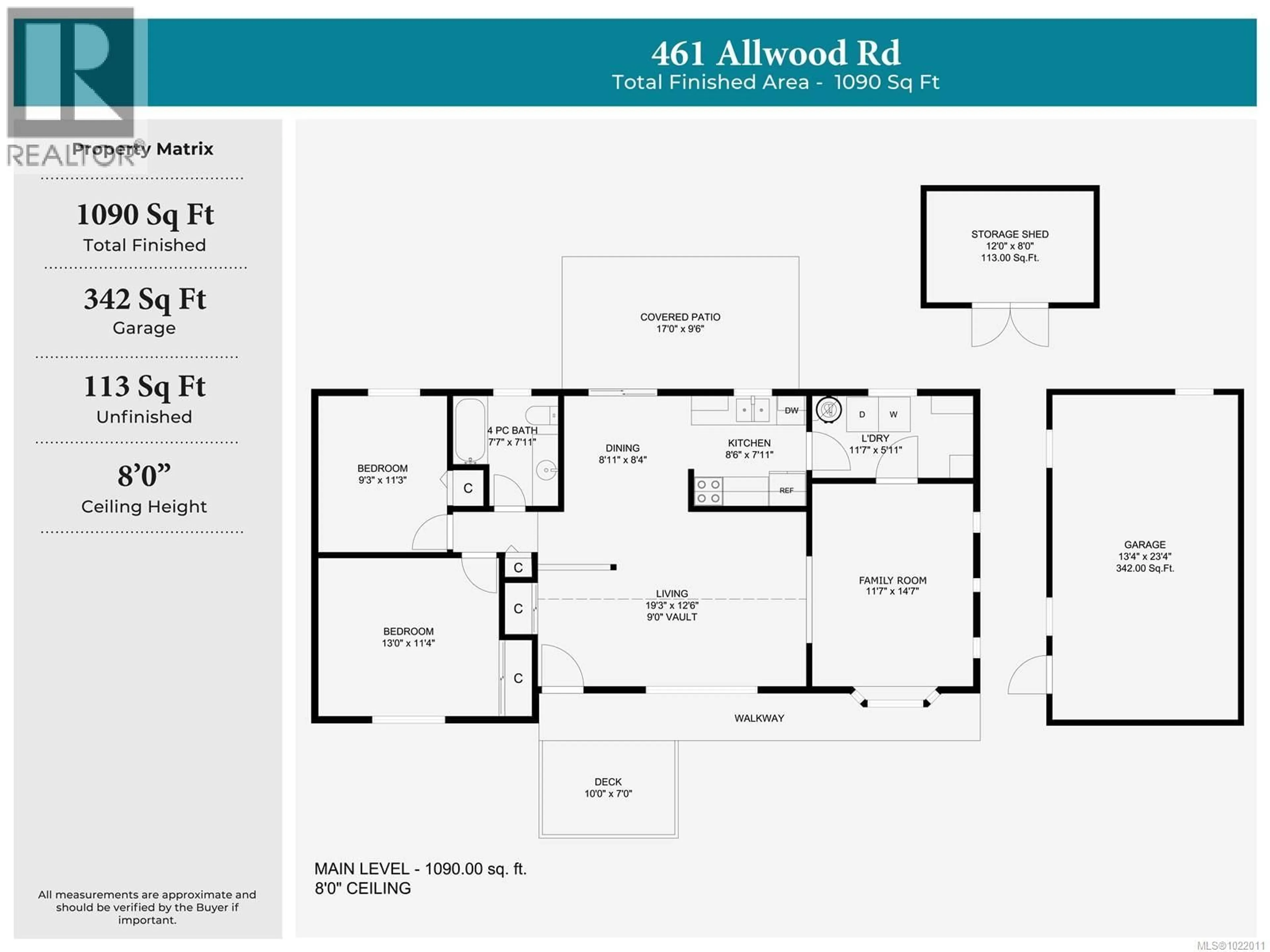 Floor plan for 461 ALLWOOD ROAD, Parksville British Columbia V9P1C2