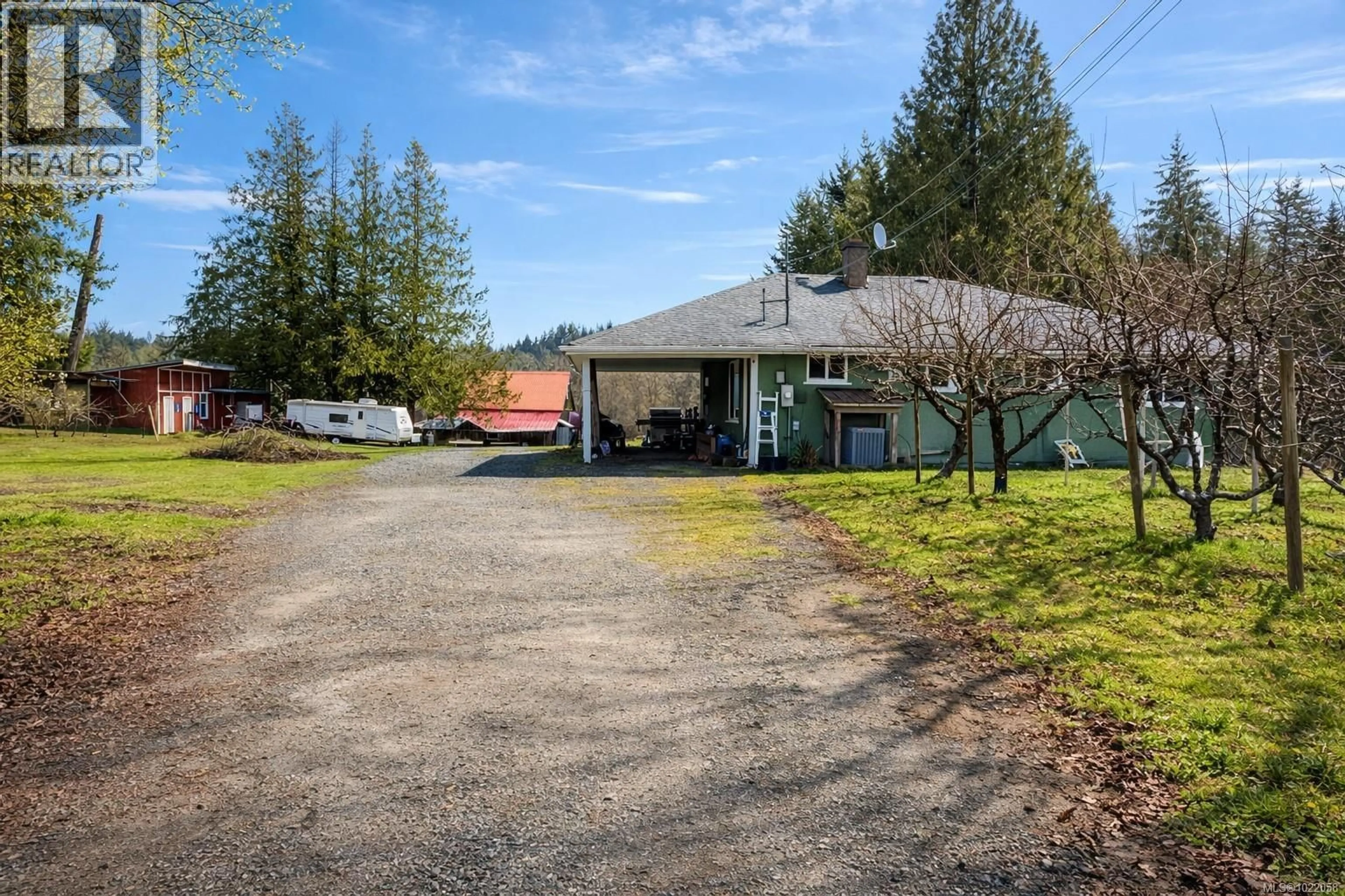 A pic from outside/outdoor area/front of a property/back of a property/a pic from drone, unknown for 7521 PORIER ROAD, Sooke British Columbia V9Z0J6