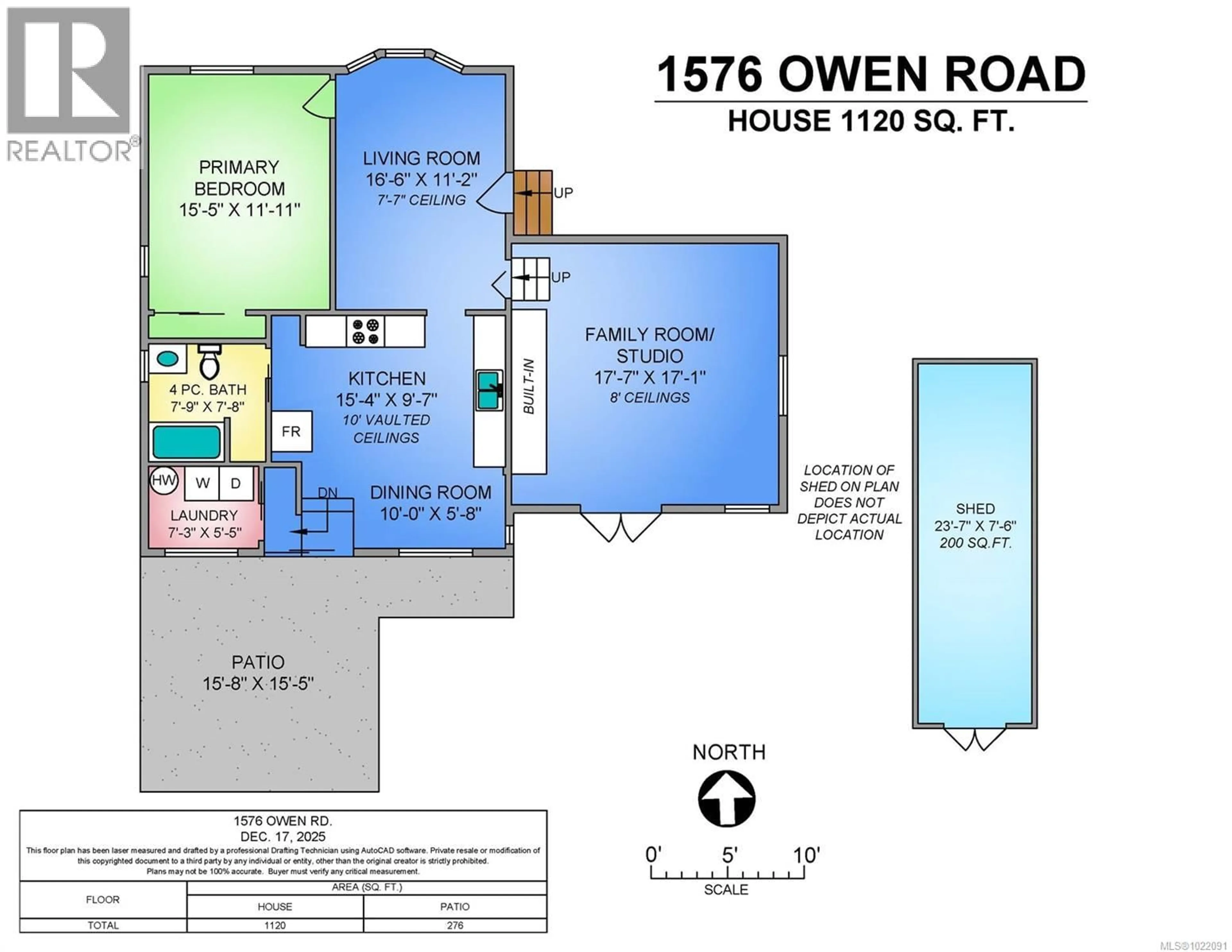 Floor plan for 1576 OWEN ROAD, Comox British Columbia V9M4C6