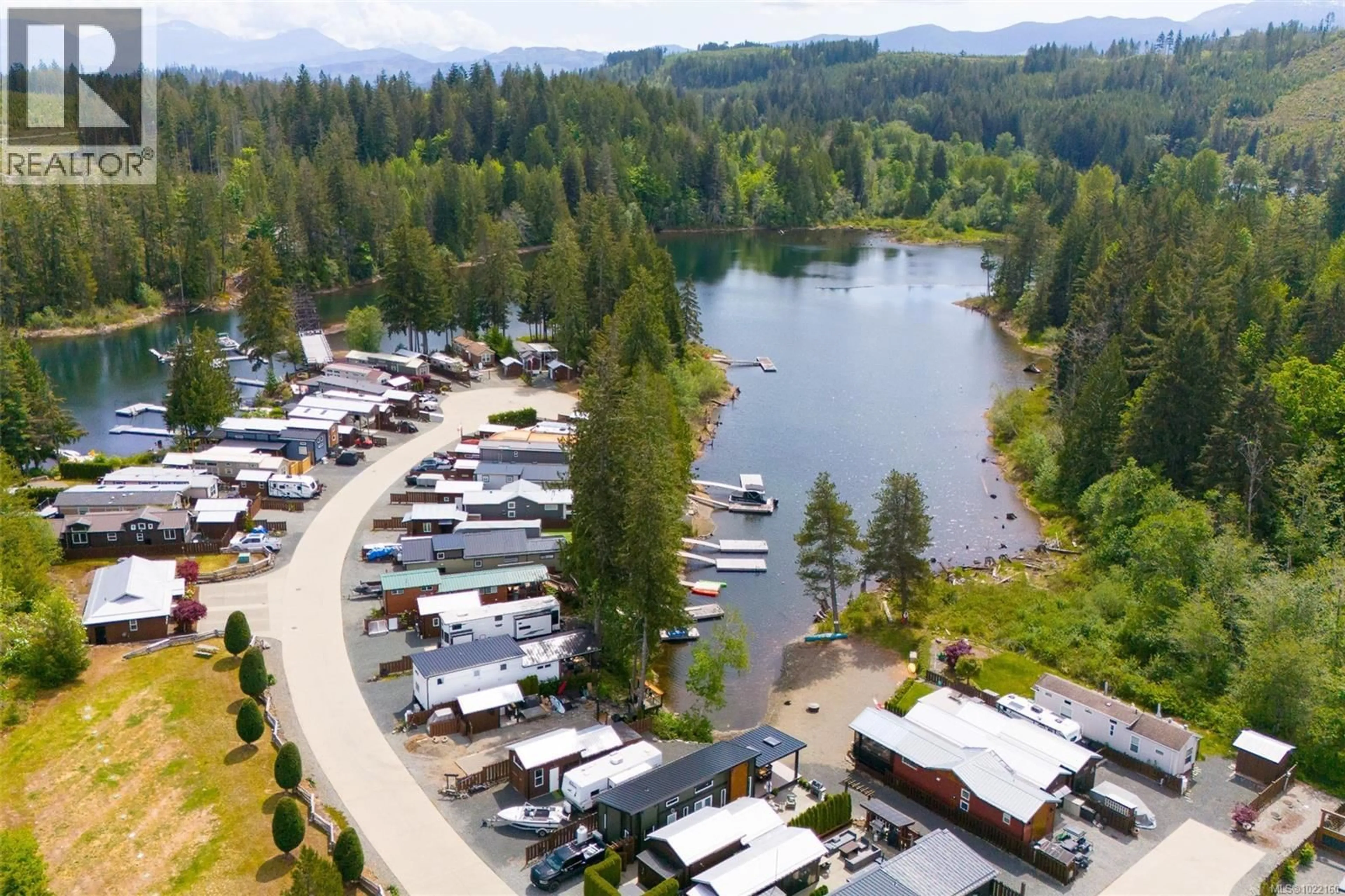 A pic from outside/outdoor area/front of a property/back of a property/a pic from drone, water/lake/river/ocean view for 27 - 10750 CENTRAL LAKE ROAD, Port Alberni British Columbia V9Y8Z2