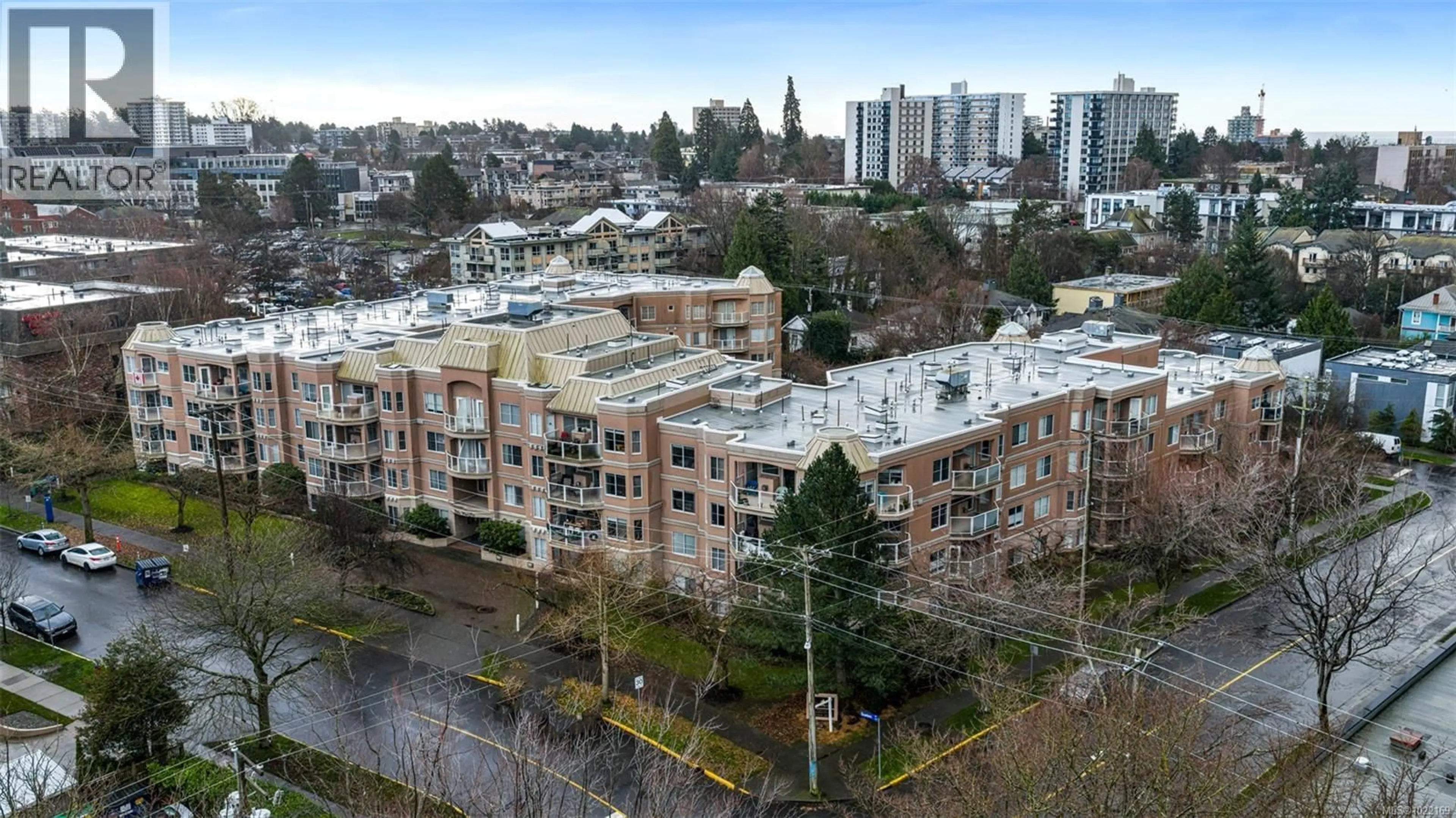 A pic from outside/outdoor area/front of a property/back of a property/a pic from drone, city buildings view from balcony for 306 - 405 QUEBEC STREET, Victoria British Columbia V8V4Z2
