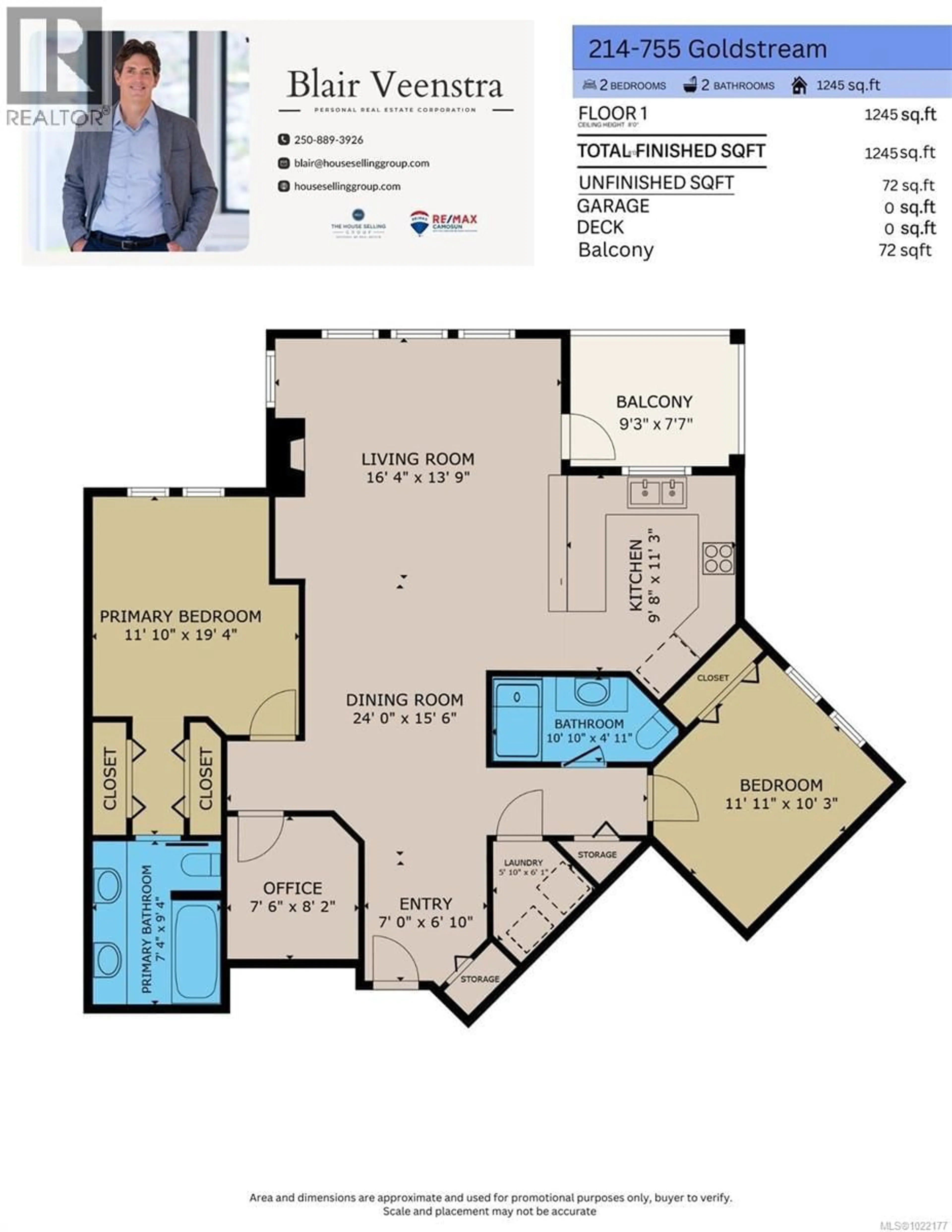 Floor plan for 214 - 755 GOLDSTREAM AVENUE, Langford British Columbia V9B2X4