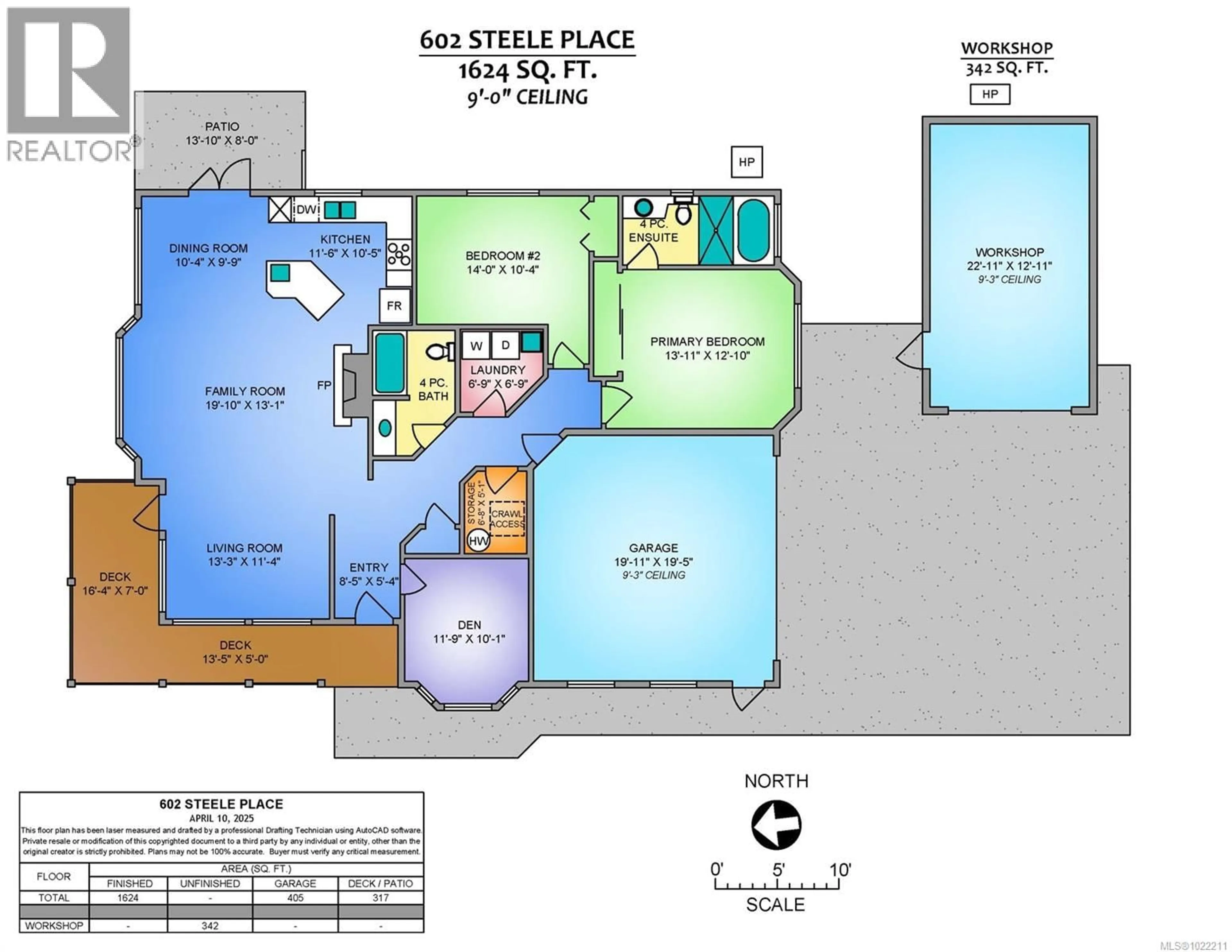 Floor plan for 602 STEELE PLACE, Ladysmith British Columbia V9G2C5