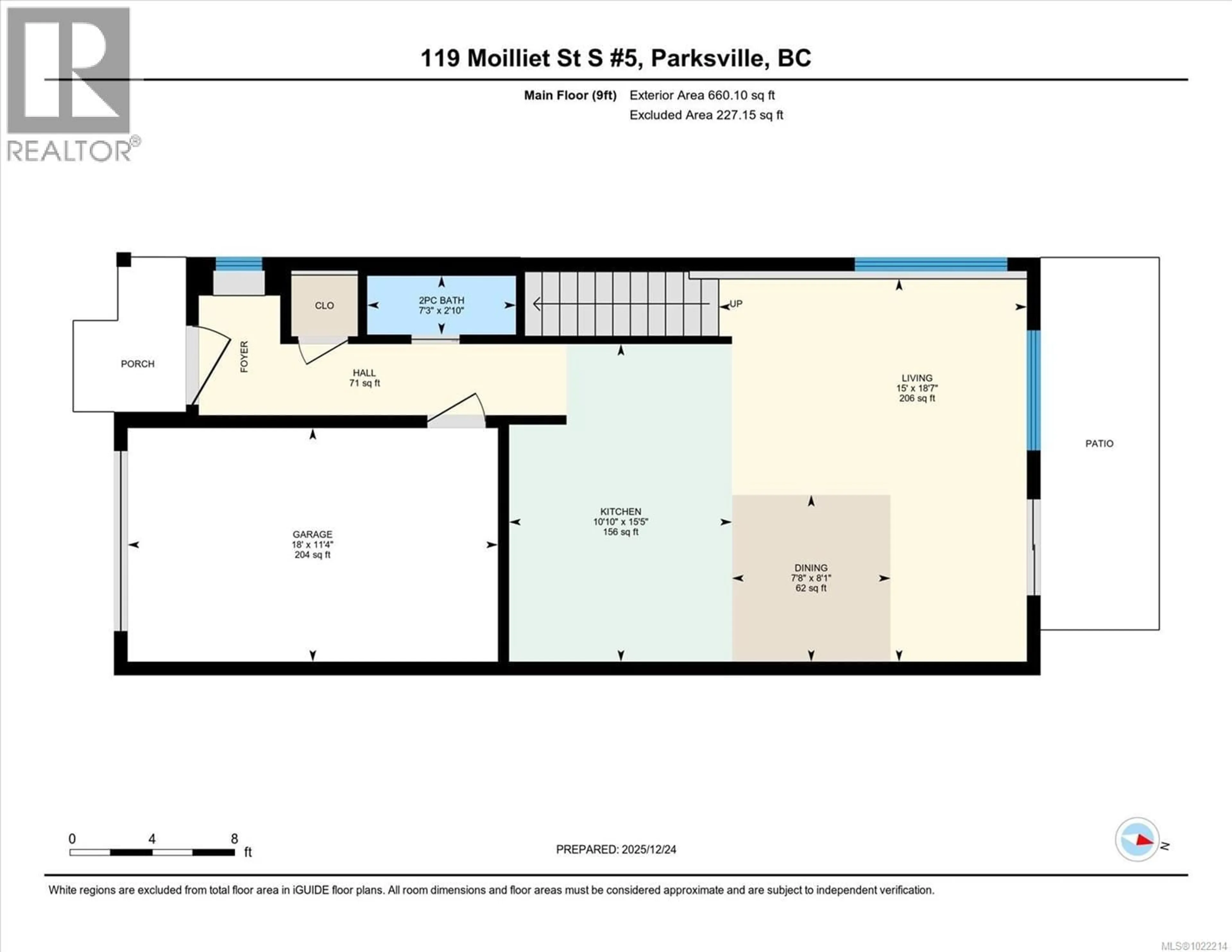 Floor plan for 5 - 119 MOILLIET STREET, Parksville British Columbia V9P1K6
