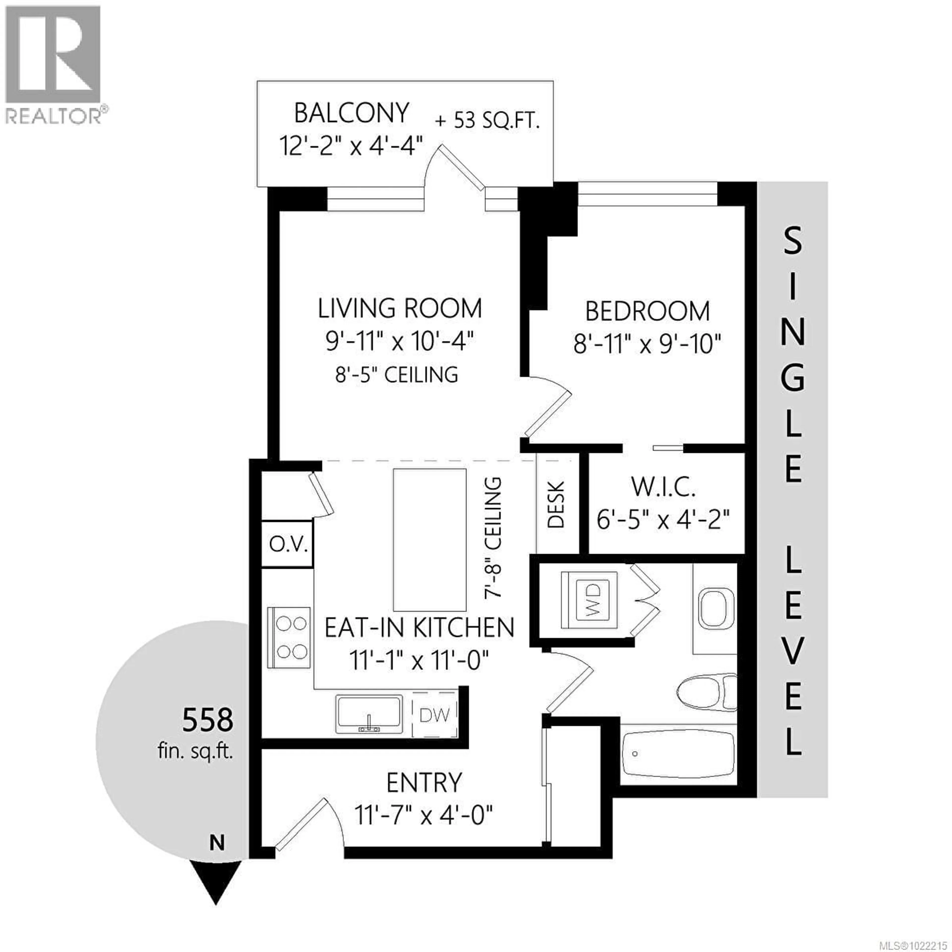 Floor plan for 309 - 838 BROUGHTON STREET, Victoria British Columbia V8W1E4