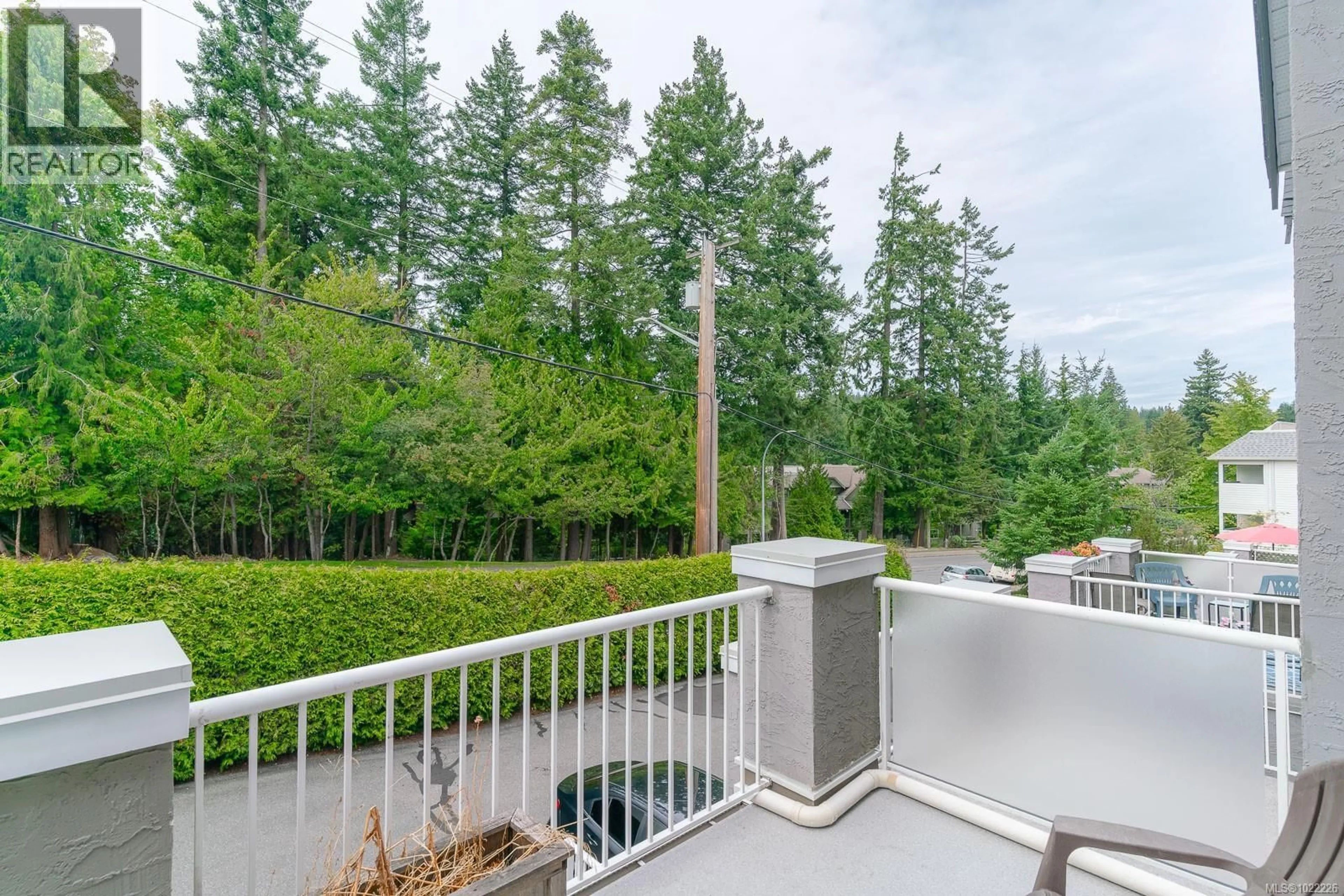 Patio, forest/trees view for 107 - 3070 ROSS ROAD, Nanaimo British Columbia V9T2S4