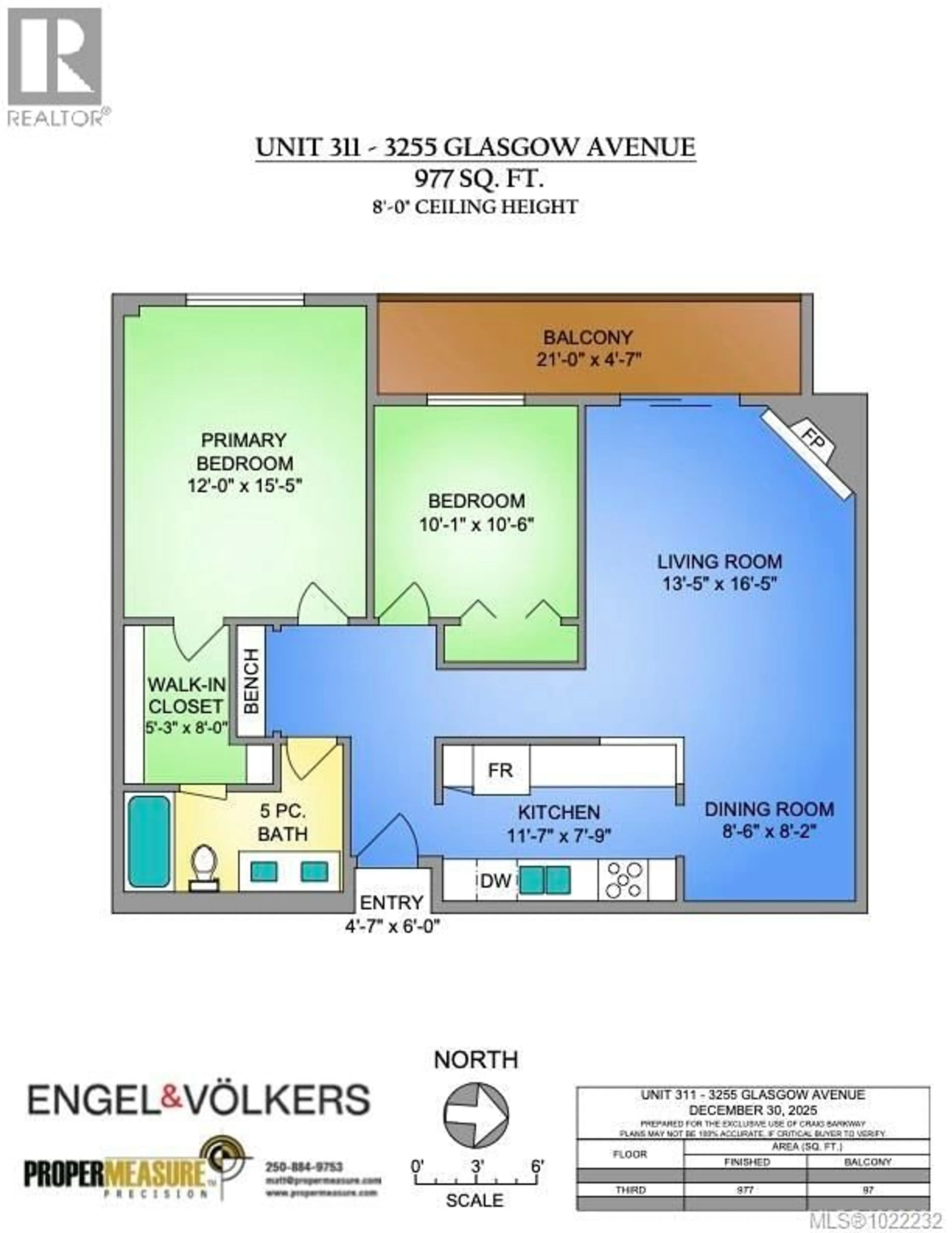 Floor plan for 311 - 3255 GLASGOW AVENUE, Saanich British Columbia V8X4S4