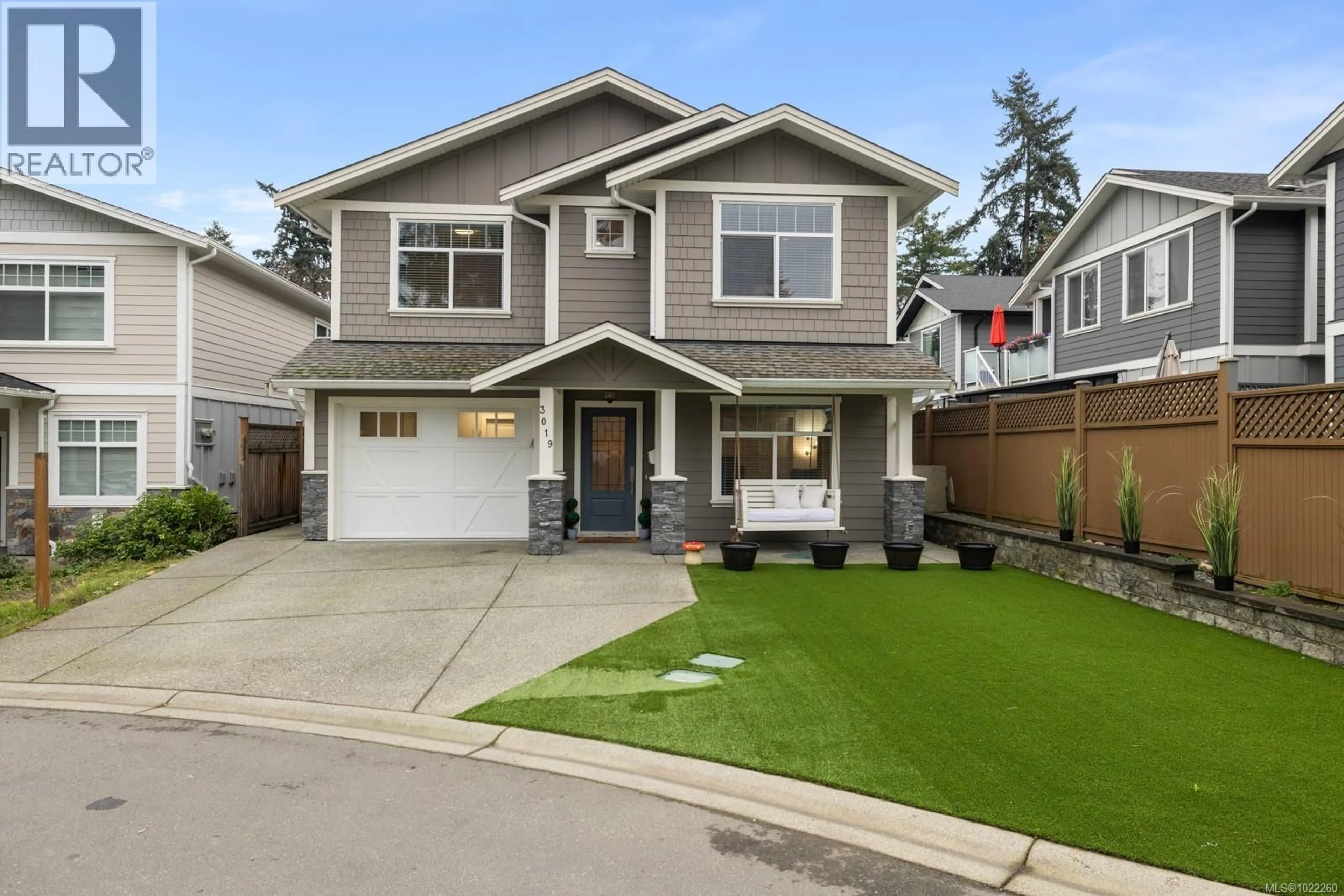 Home with vinyl exterior material, street for 3019 ZEN LANE, Colwood British Columbia V9B2A1