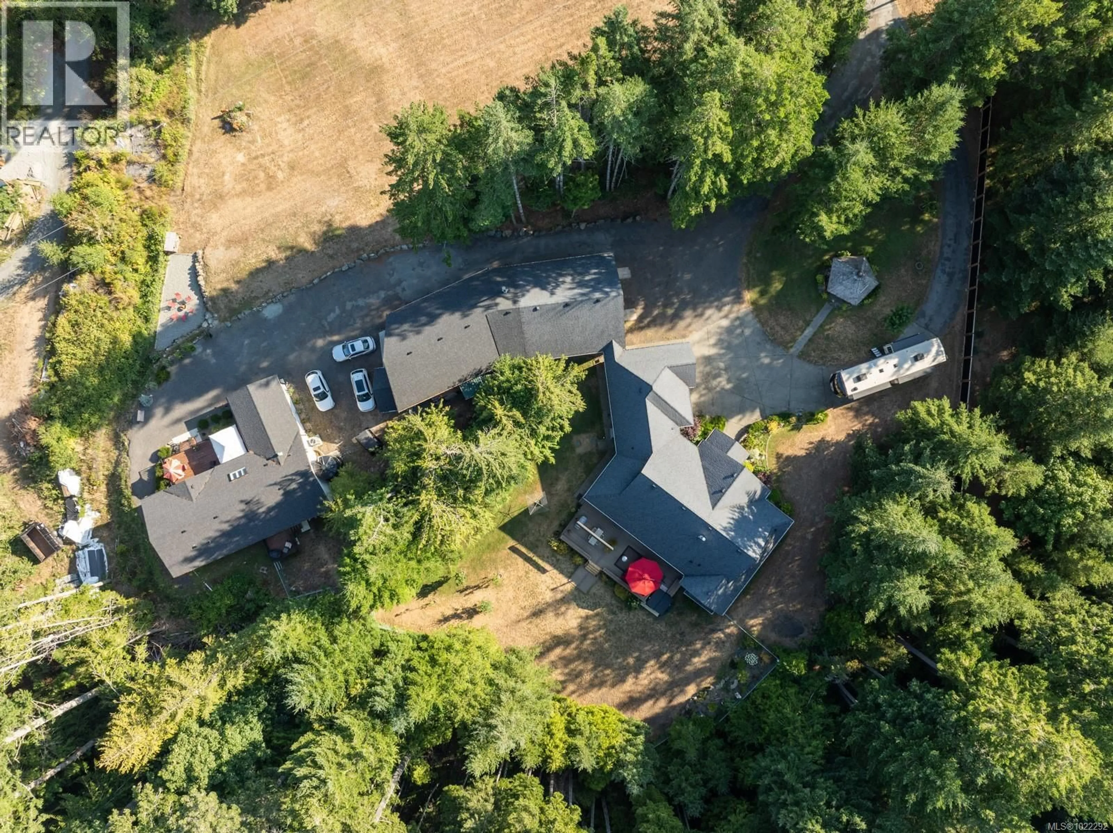 A pic from outside/outdoor area/front of a property/back of a property/a pic from drone, unknown for 3035 SARAH DRIVE, Sooke British Columbia V9Z0J5