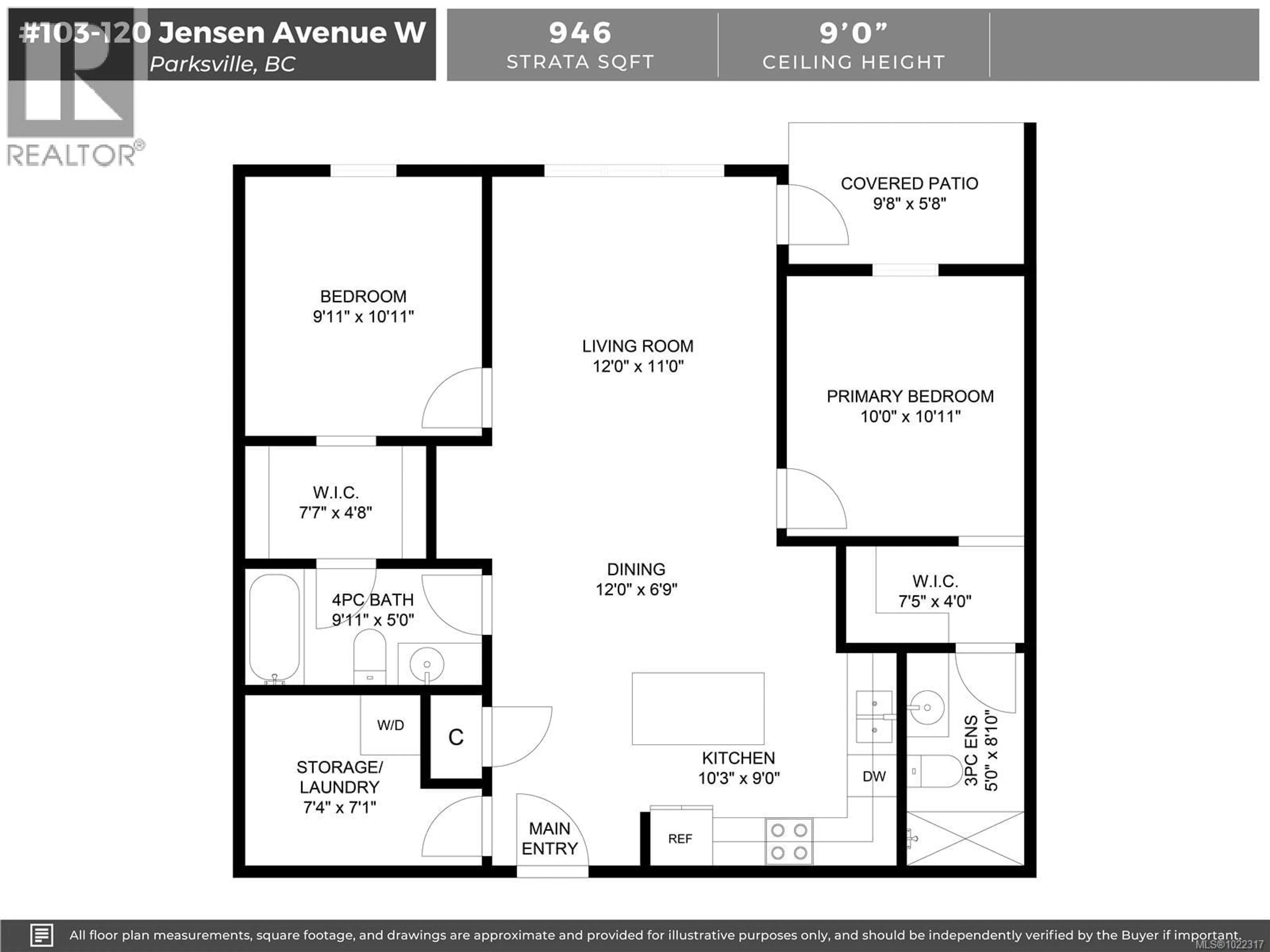 Floor plan for 103E - 120 JENSEN AVENUE WEST, Parksville British Columbia V9P0H7