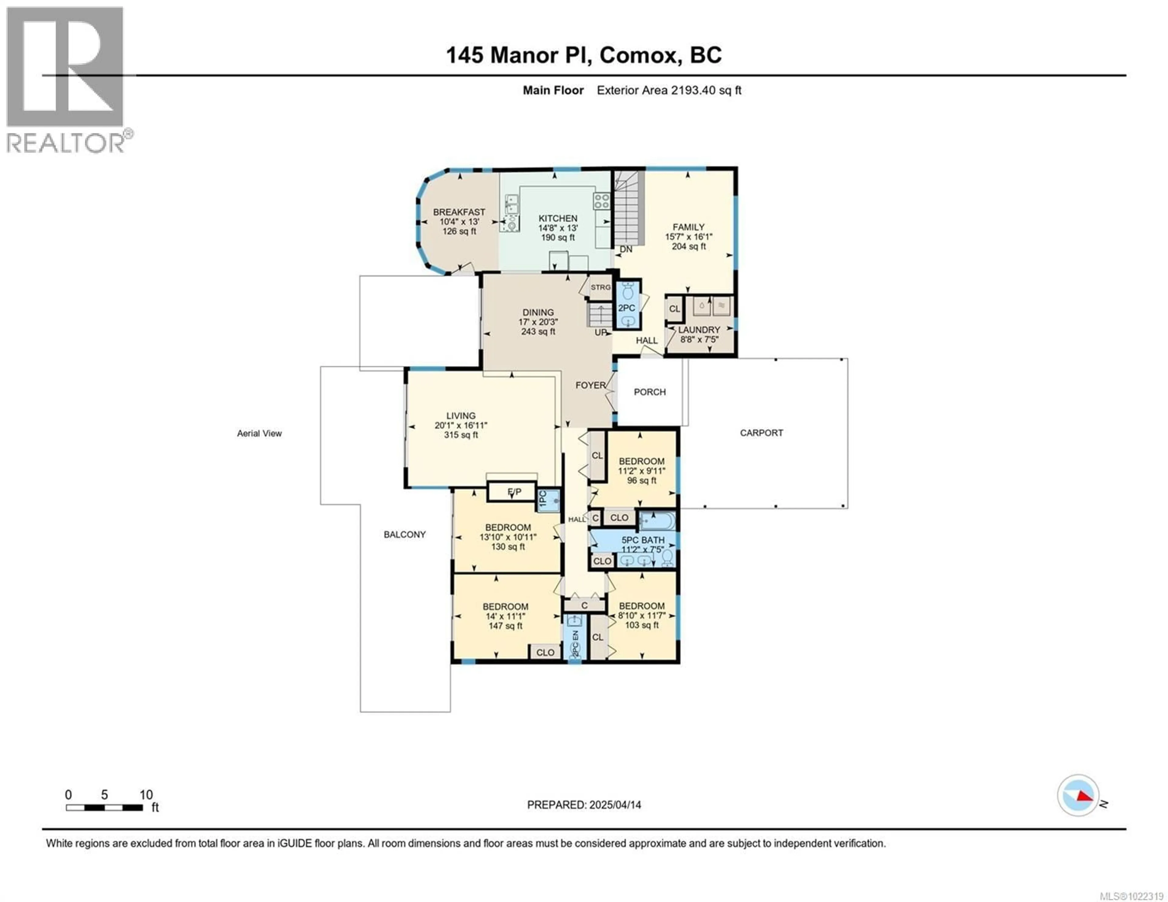 Floor plan for 145 MANOR PLACE, Comox British Columbia V9M1C6