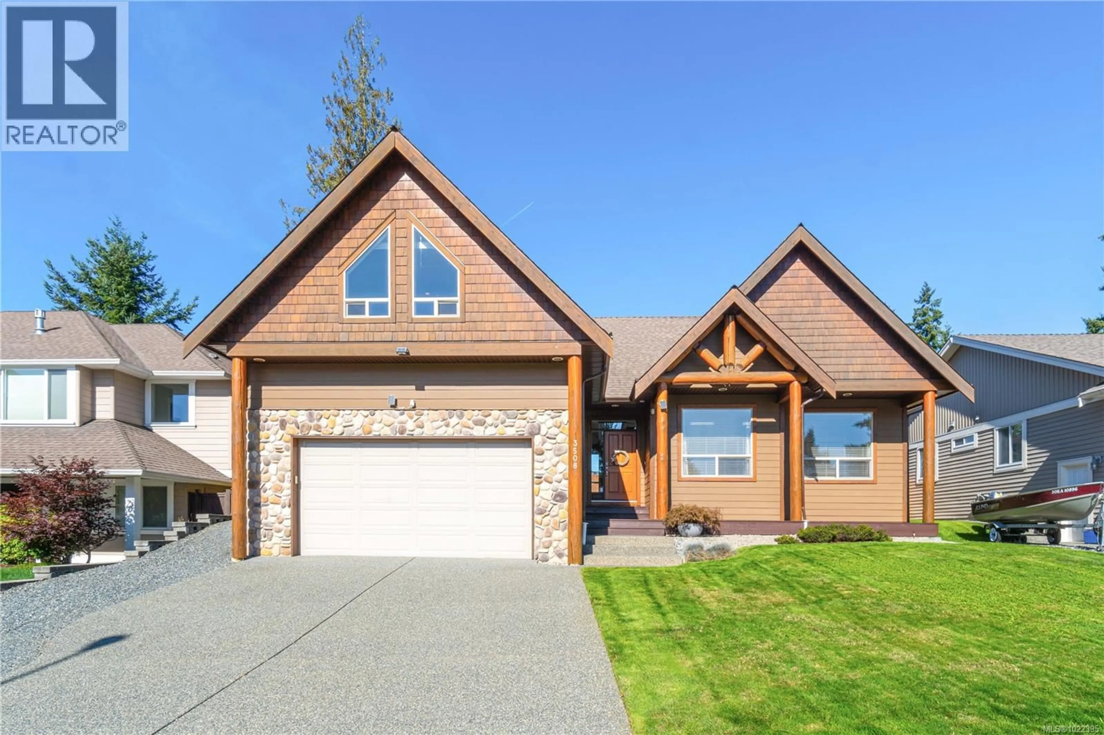 Home with brick exterior material, street for 3508 MONTEREY DRIVE, Nanaimo British Columbia V9T6T2