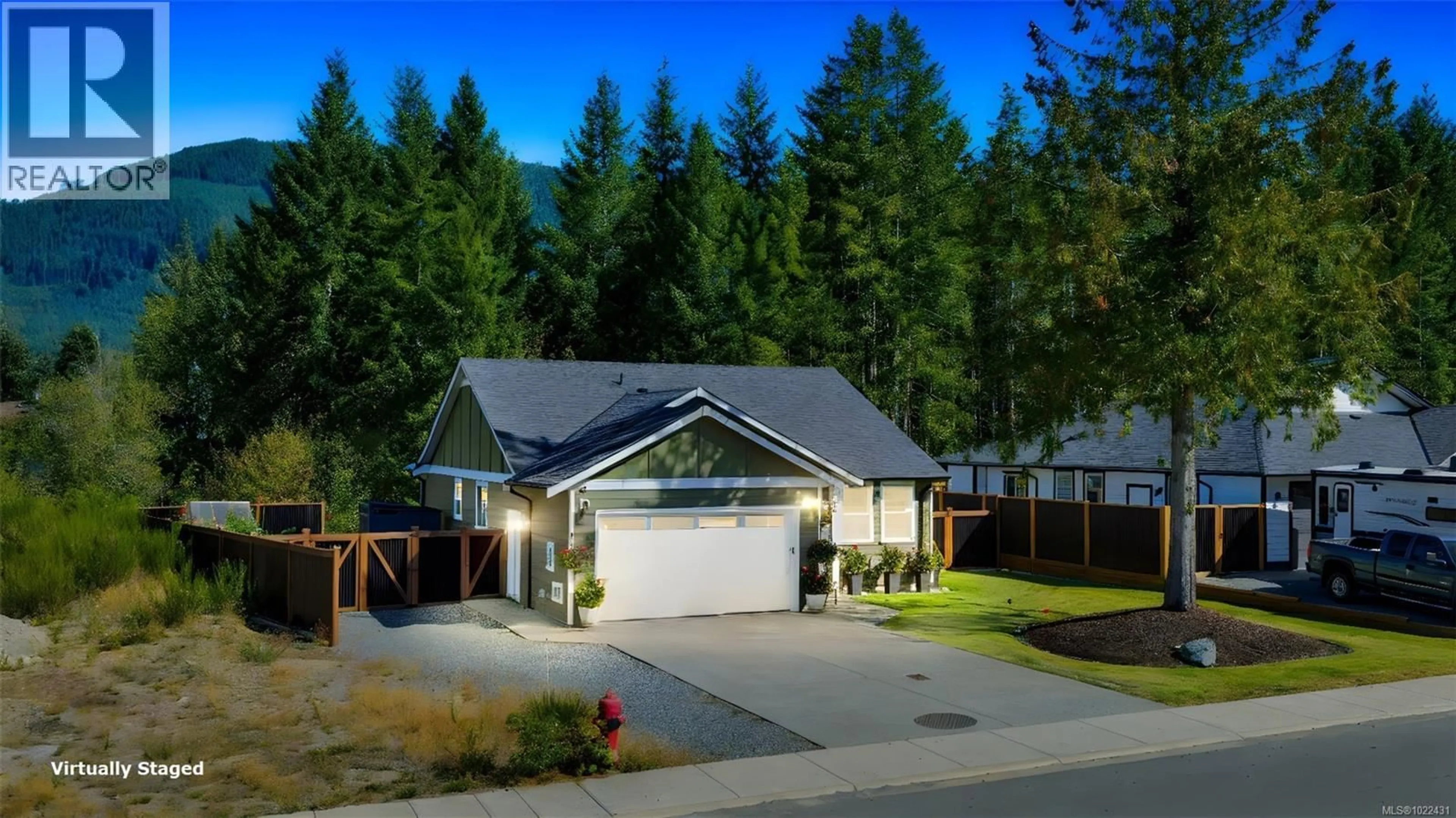 A pic from outside/outdoor area/front of a property/back of a property/a pic from drone, street for 129 EDGEWOOD DRIVE, Lake Cowichan British Columbia V0R2G0
