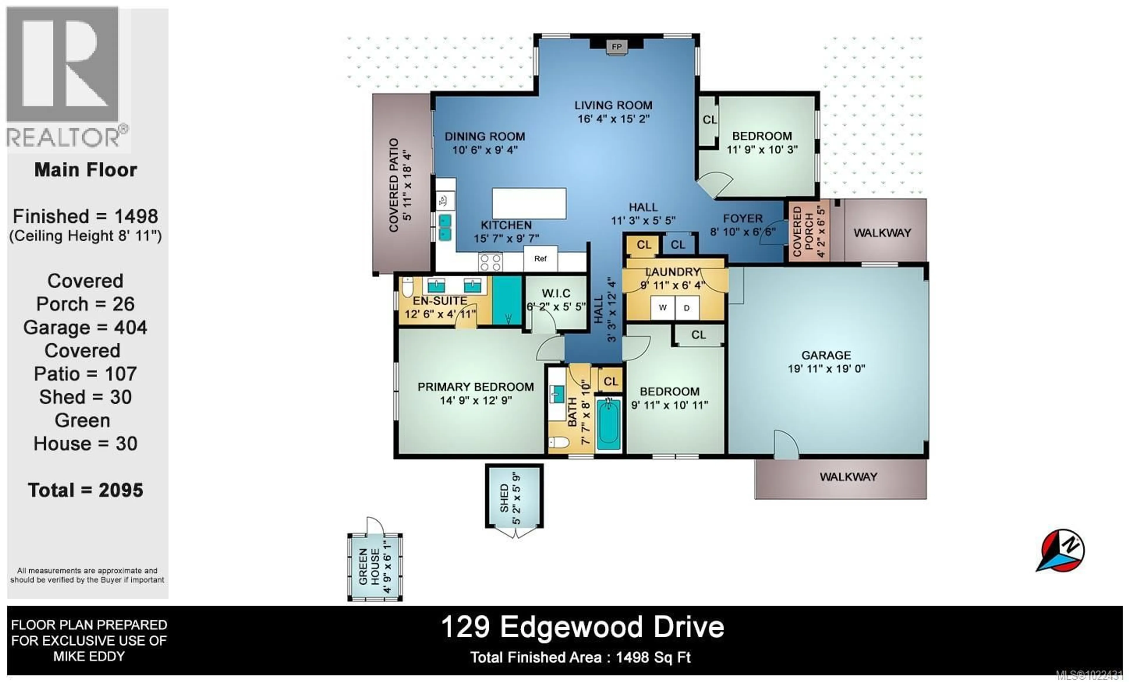 Floor plan for 129 EDGEWOOD DRIVE, Lake Cowichan British Columbia V0R2G0