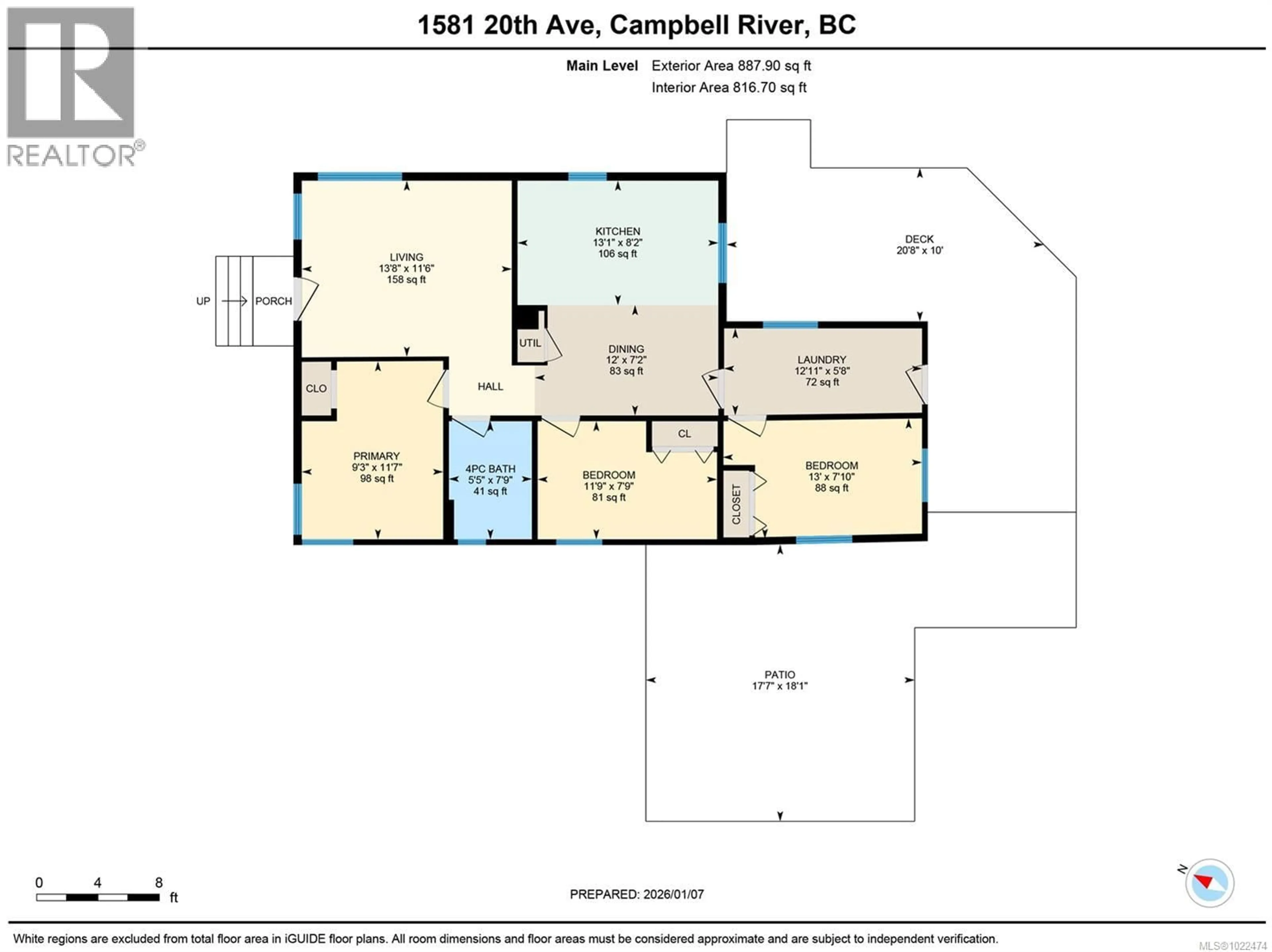 Floor plan for 1581 20TH AVENUE, Campbell River British Columbia V9W4N1