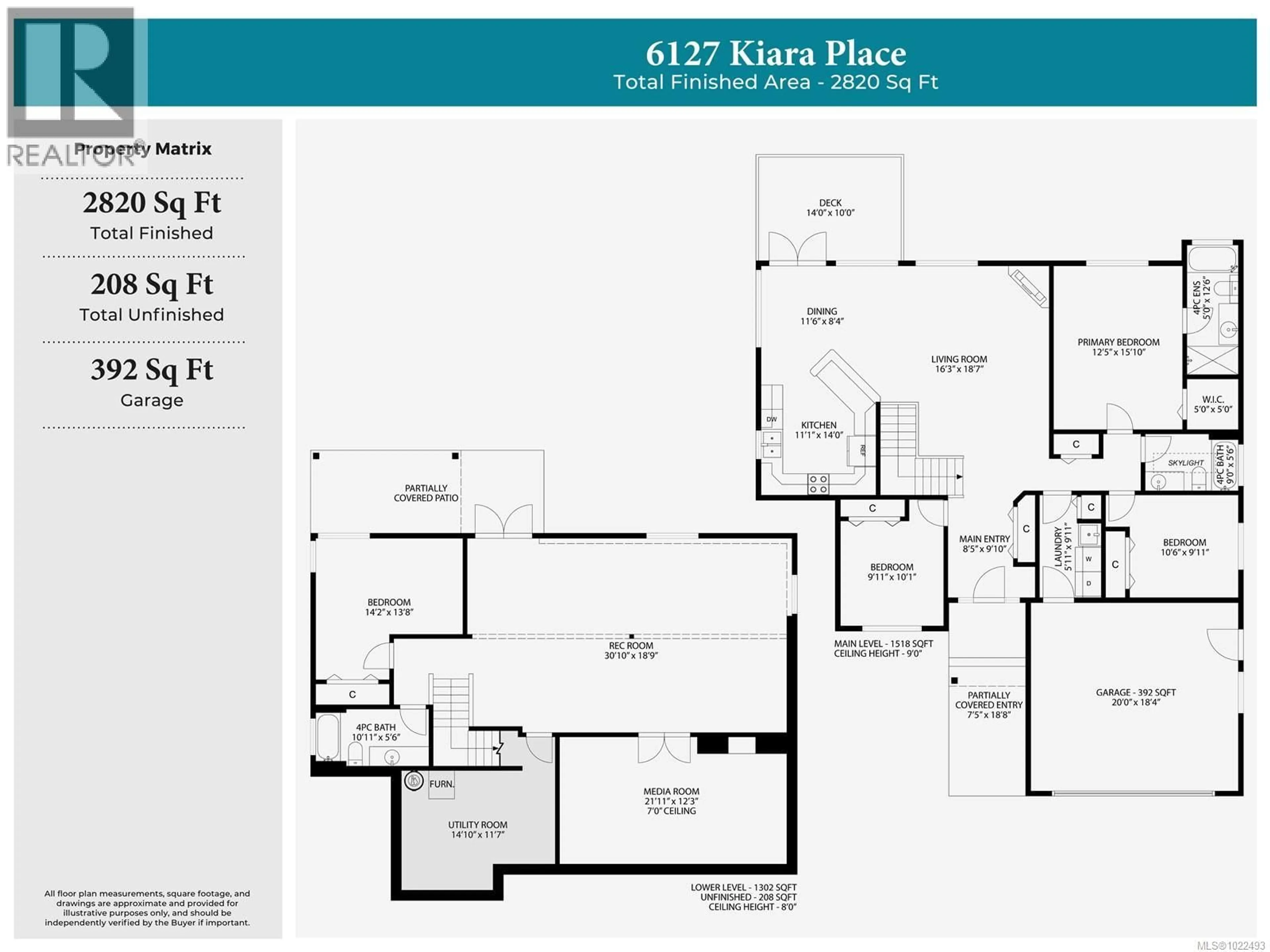 Floor plan for 6127 KIARA PLACE, Nanaimo British Columbia V9T6H6