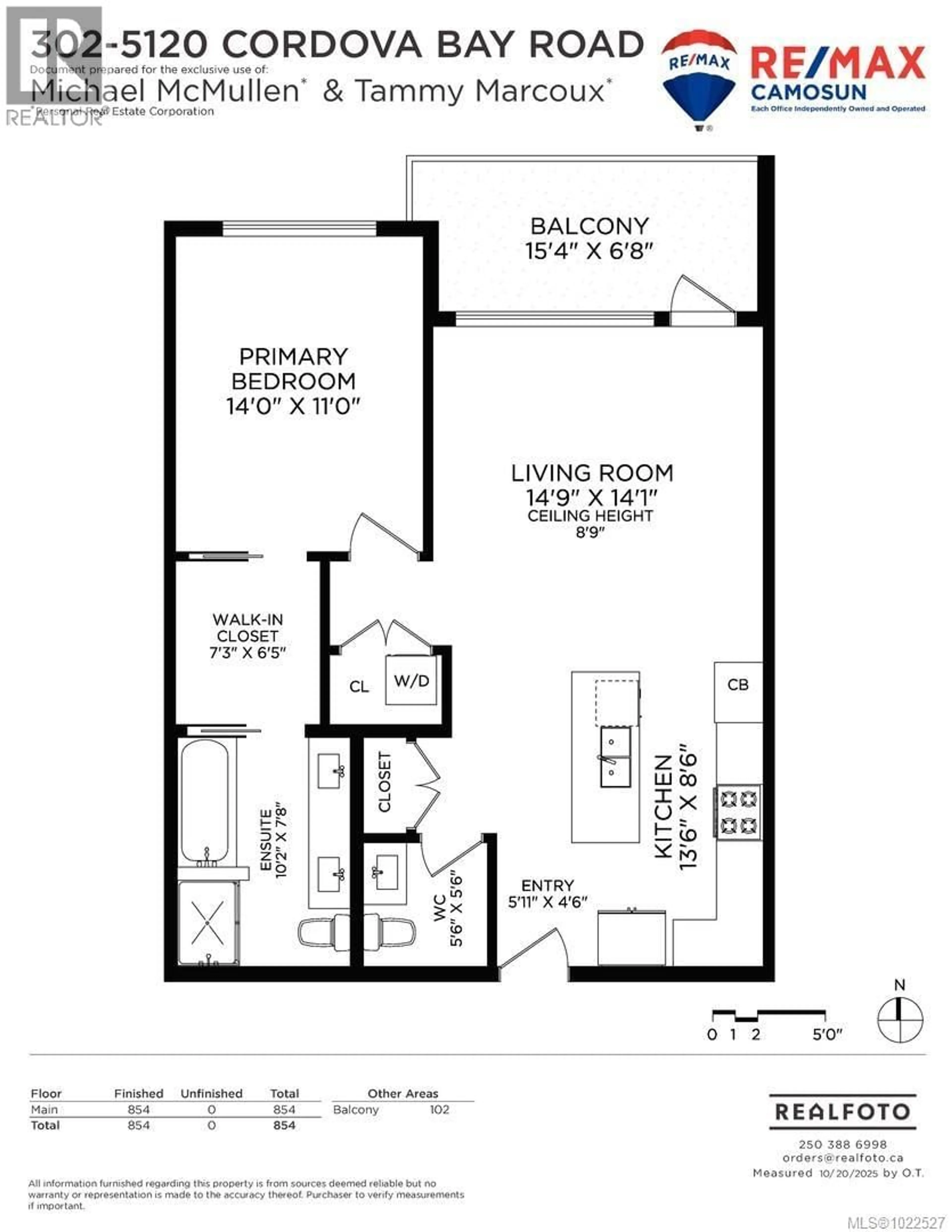 Floor plan for 302 - 5120 CORDOVA BAY ROAD, Saanich British Columbia V8Y2K5
