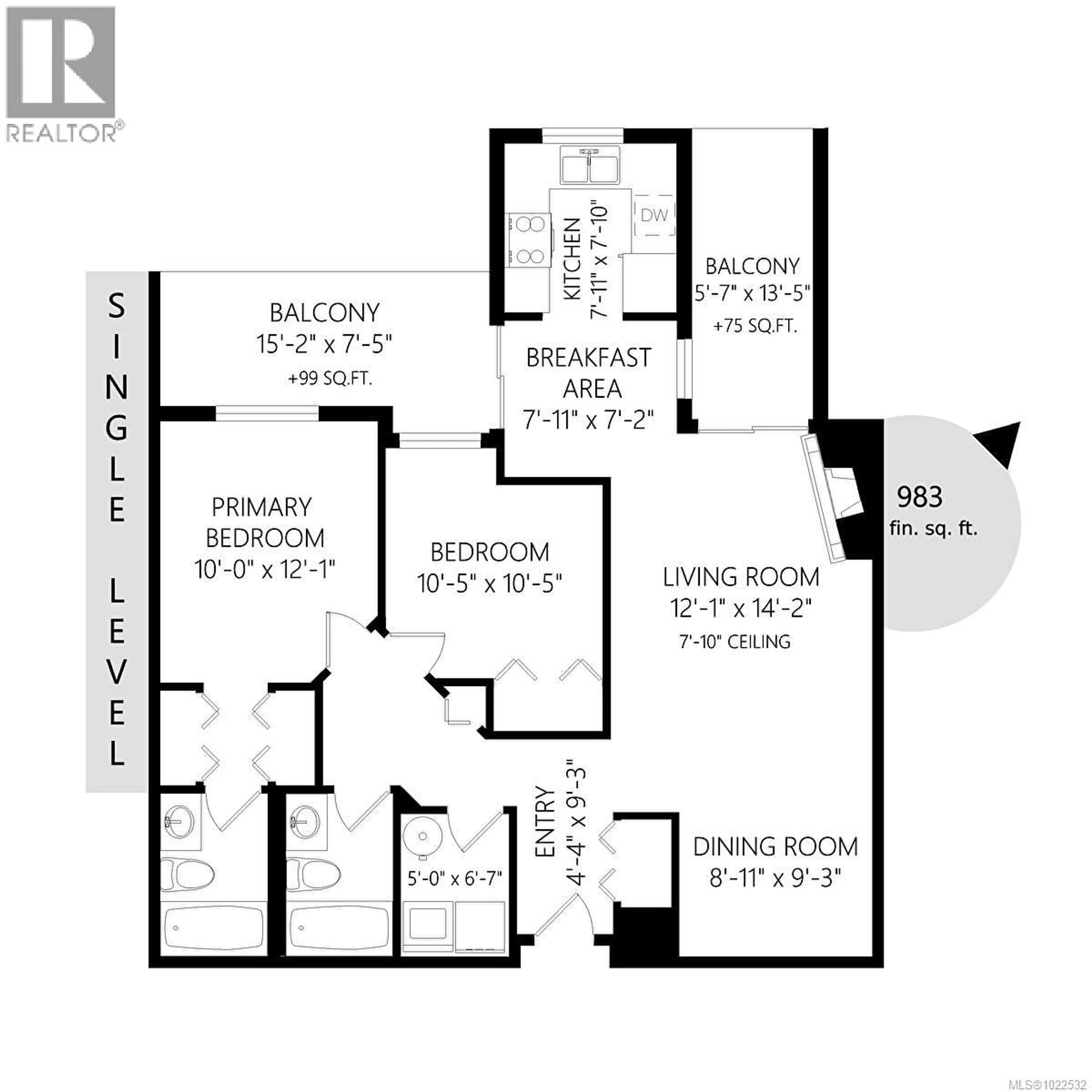 Floor plan for 212 - 894 VERNON AVENUE, Saanich British Columbia V8X2W6