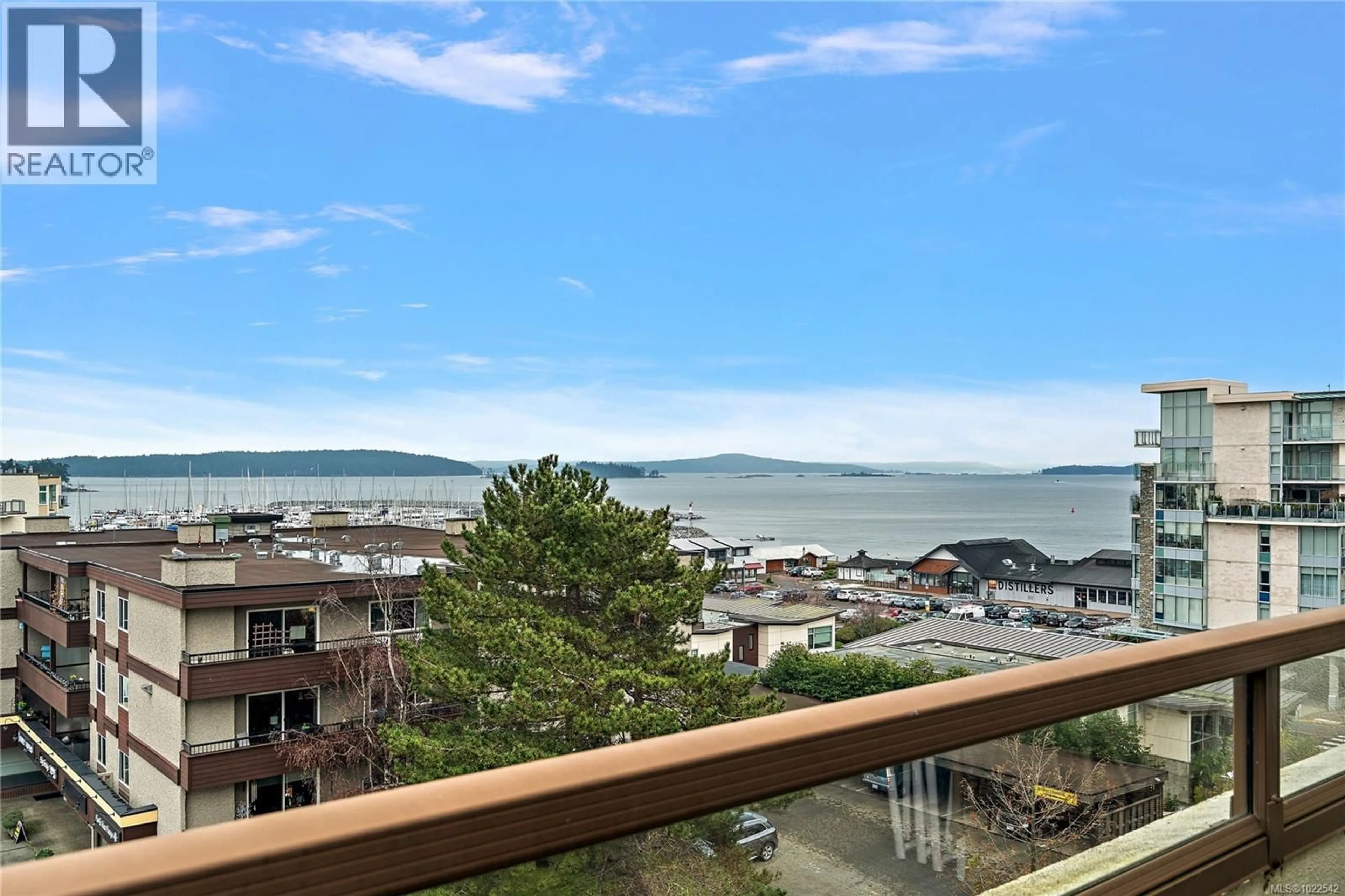 Balcony in the apartment, water/lake/river/ocean view for 503 - 9805 SECOND STREET, Sidney British Columbia V8L4T9