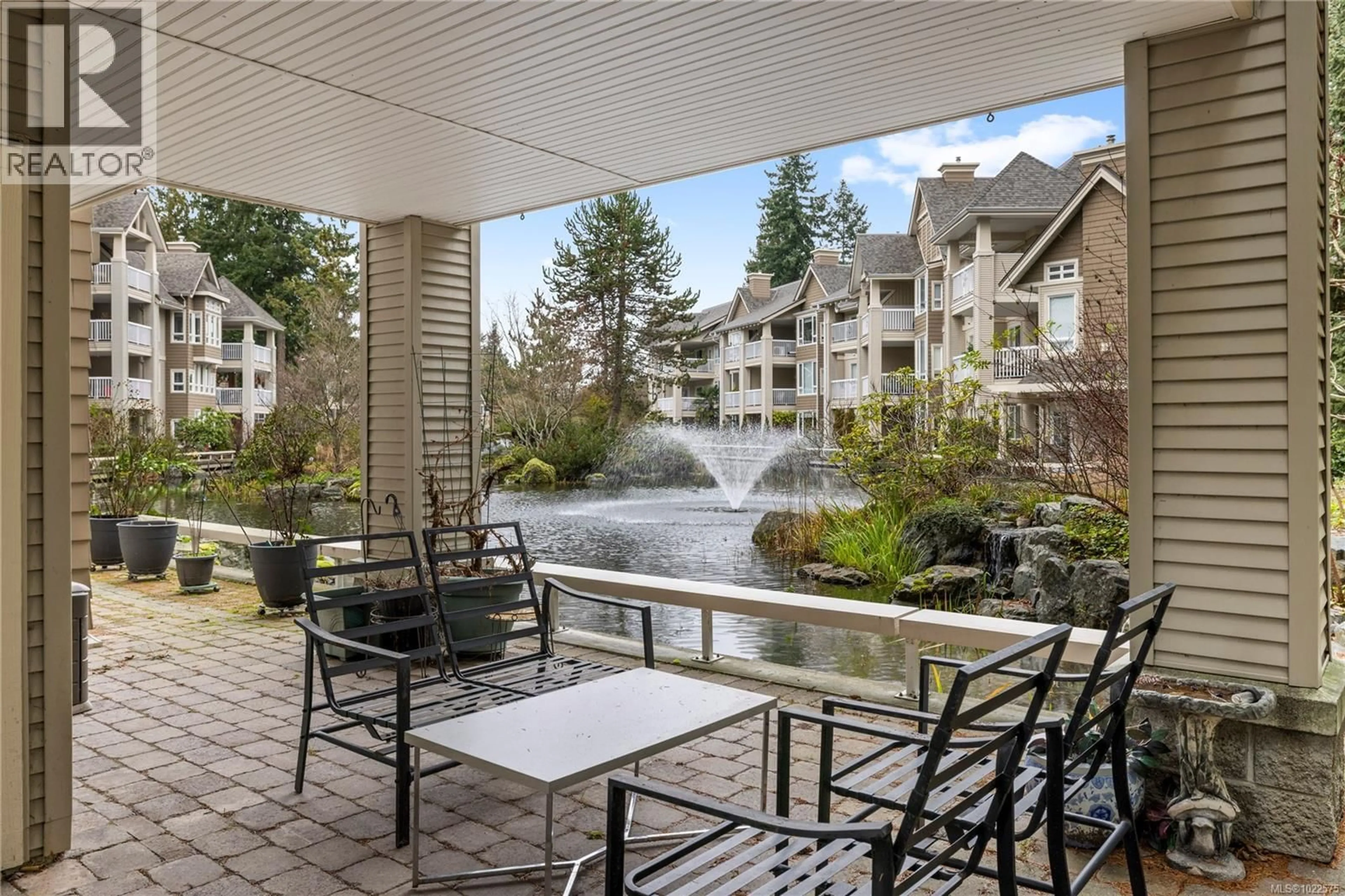 Patio, water/lake/river/ocean view for 104 - 5685 EDGEWATER LANE, Nanaimo British Columbia V9T6K3