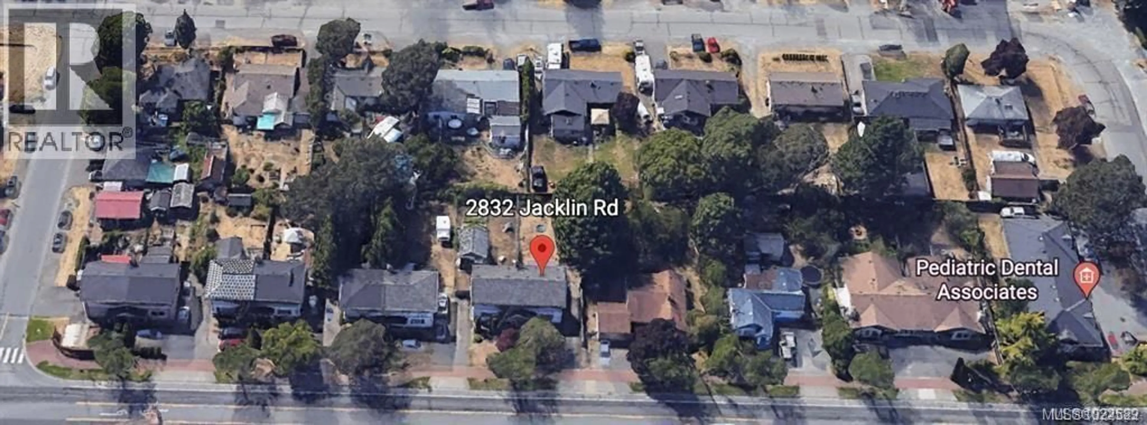 A pic from outside/outdoor area/front of a property/back of a property/a pic from drone, street for 2832 JACKLIN ROAD, Langford British Columbia V9B3X9