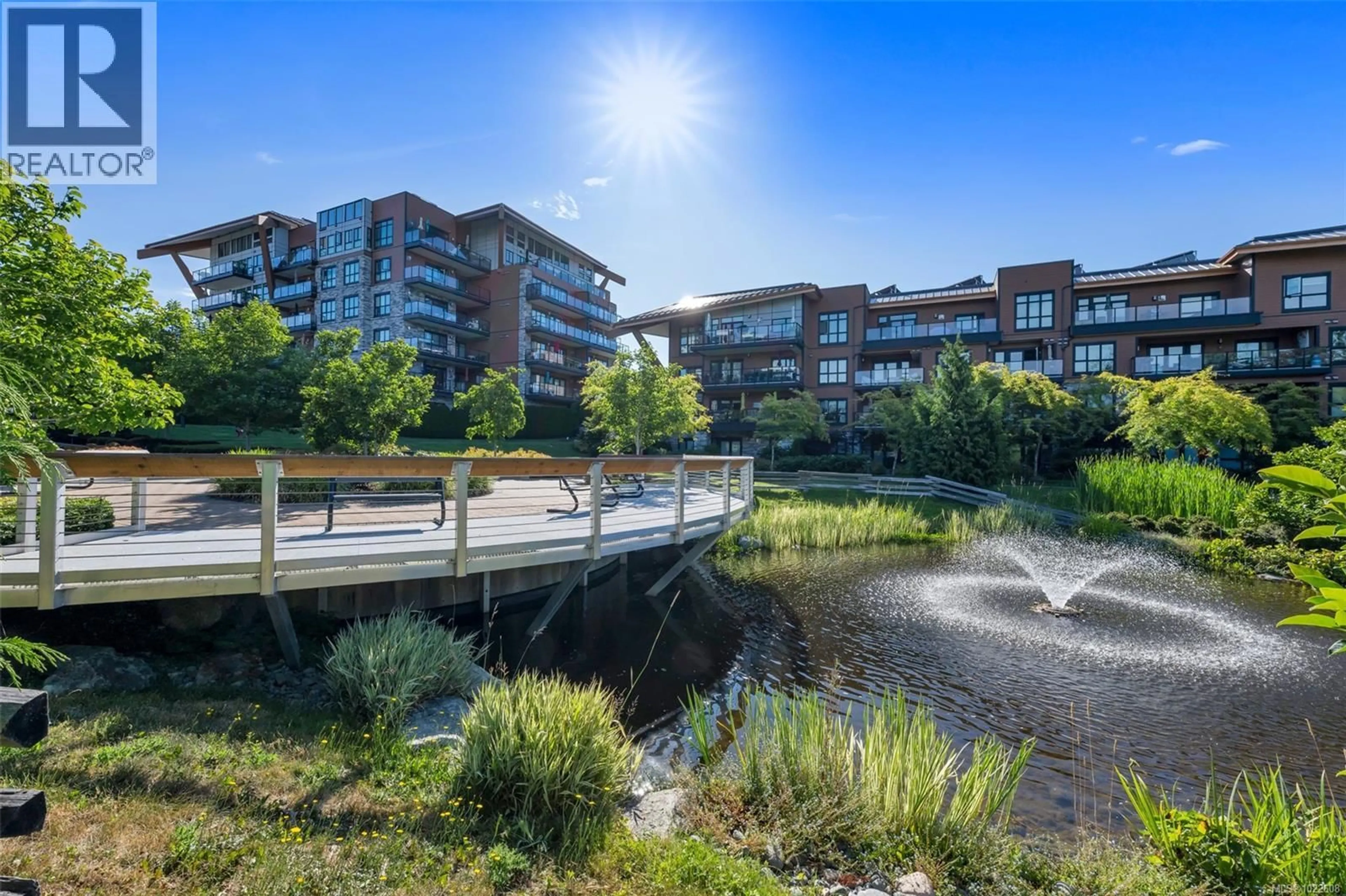 A pic from outside/outdoor area/front of a property/back of a property/a pic from drone, water/lake/river/ocean view for 201 - 747 TRAVINO LANE, Saanich British Columbia V8Z0E4