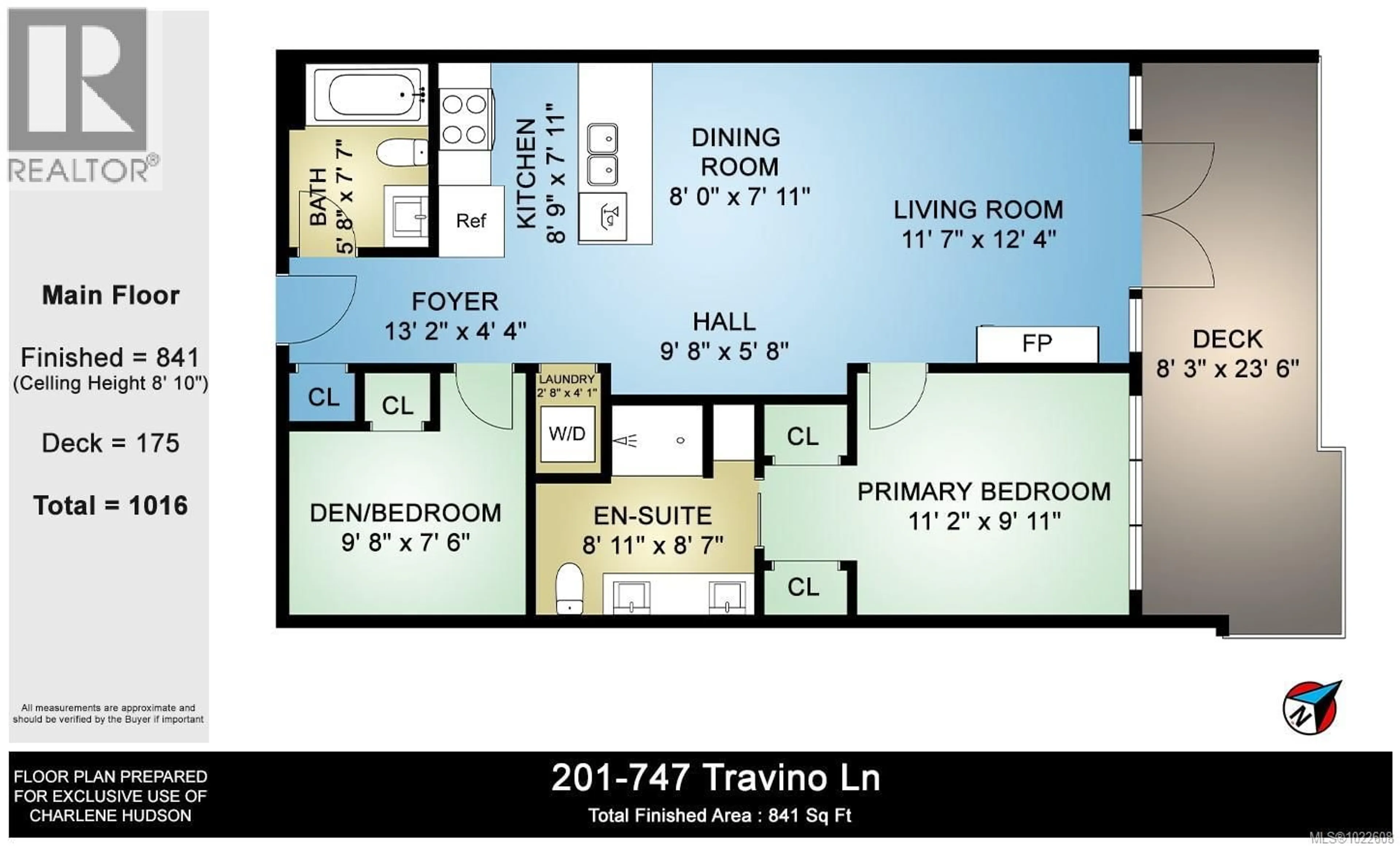 Floor plan for 201 - 747 TRAVINO LANE, Saanich British Columbia V8Z0E4