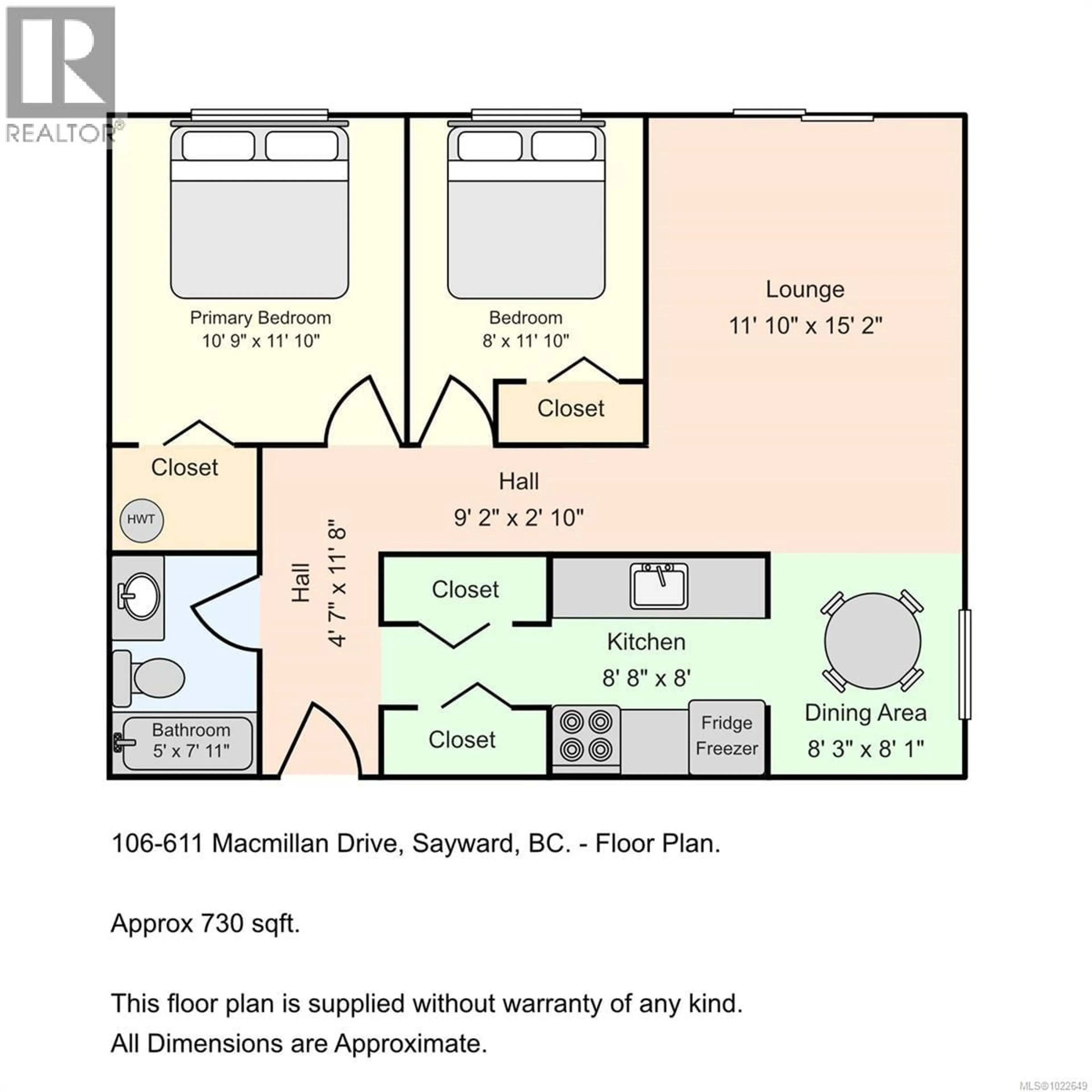 Floor plan for 106 - 611 MACMILLAN DRIVE, Sayward British Columbia V0P1R0