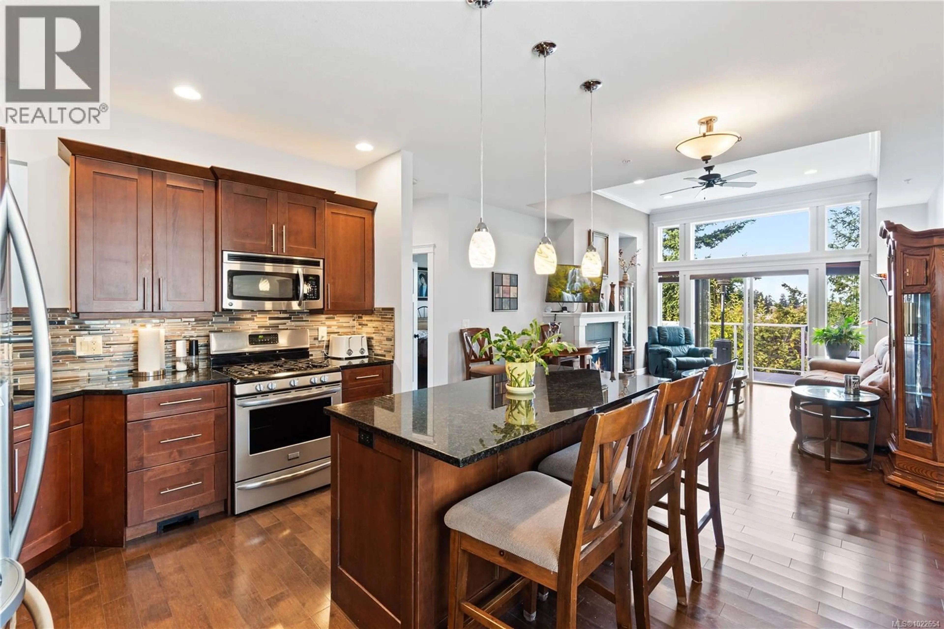 Open concept kitchen, ceramic/tile floor for 6166 ARLIN PLACE, Nanaimo British Columbia V9T0A2