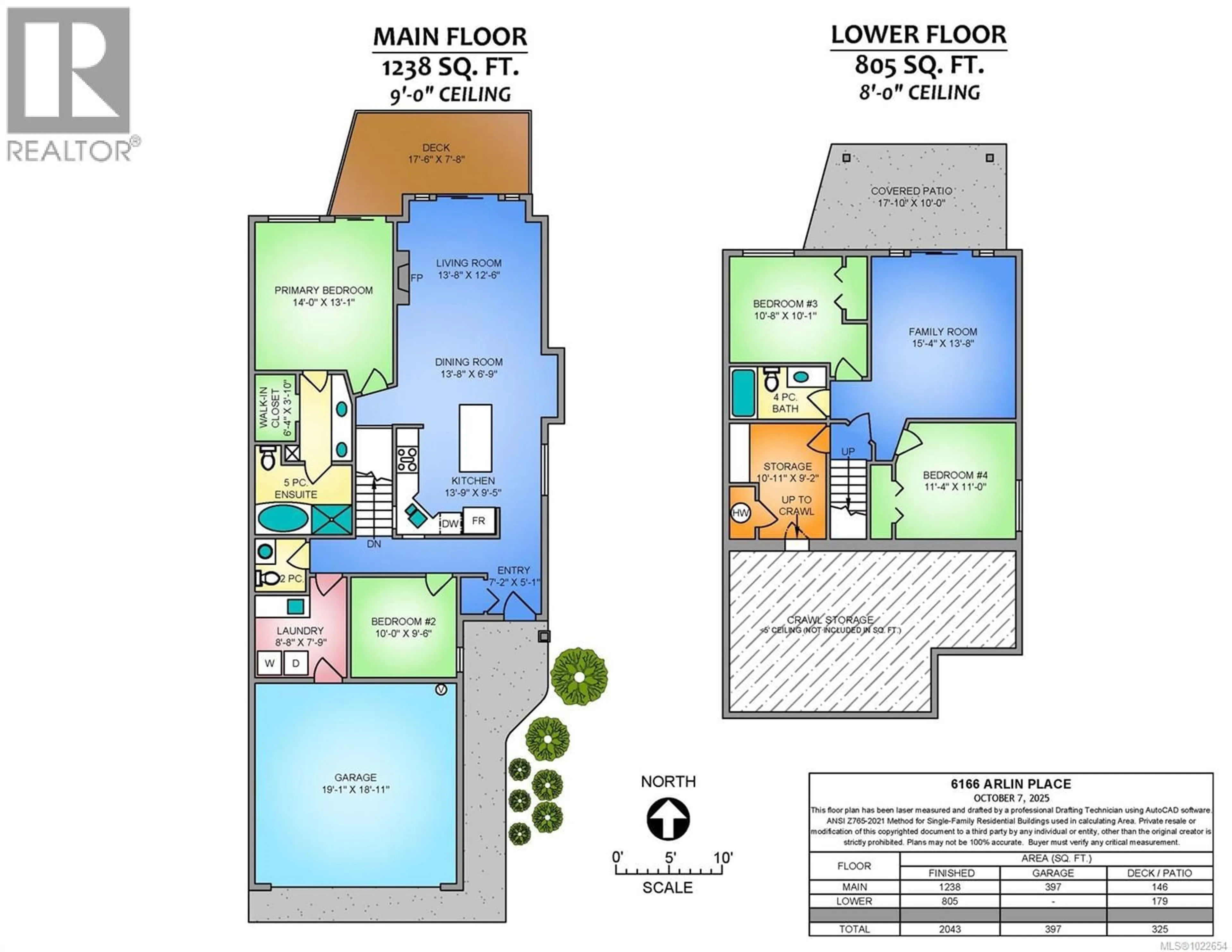 Floor plan for 6166 ARLIN PLACE, Nanaimo British Columbia V9T0A2