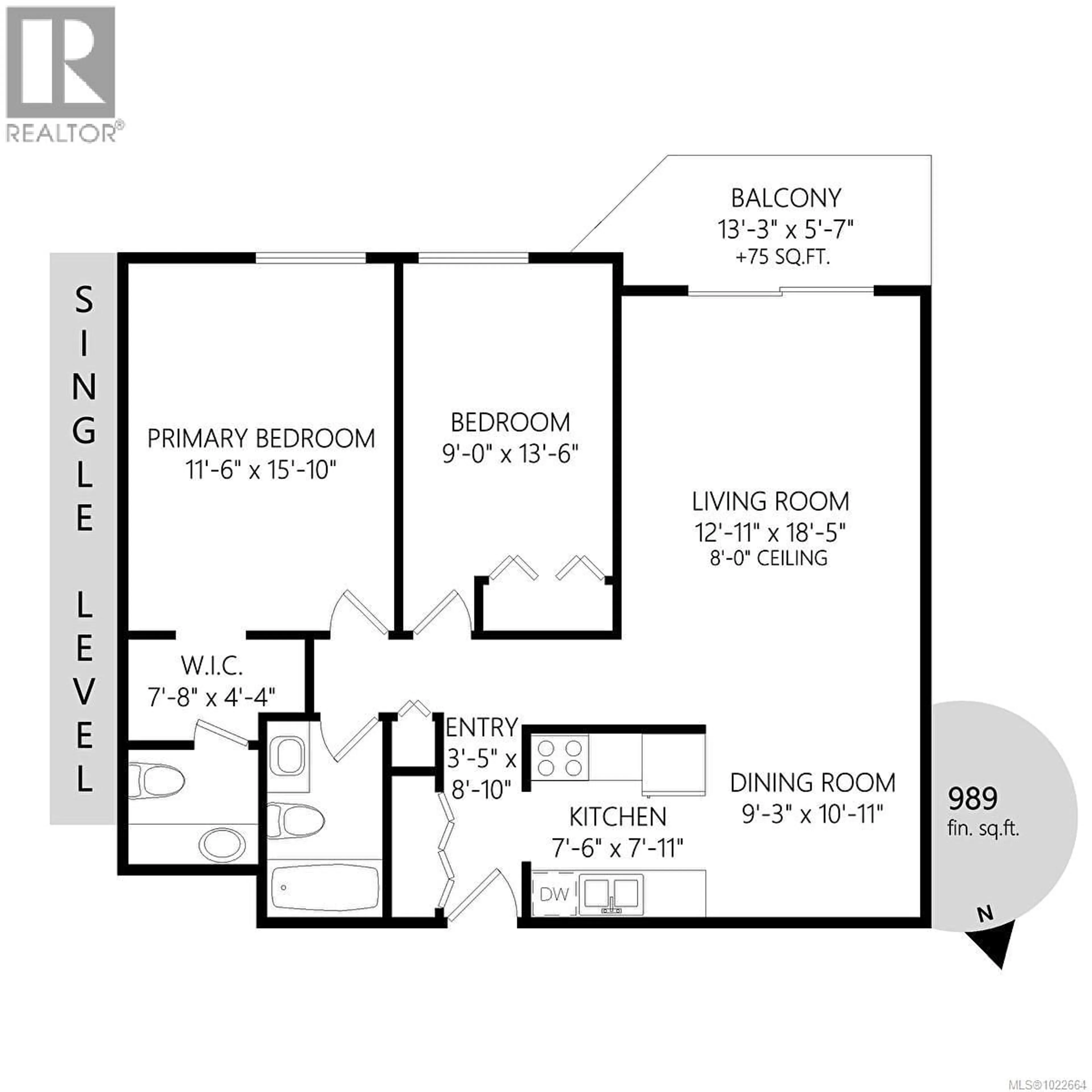 Floor plan for 204 - 1024 FAIRFIELD ROAD, Victoria British Columbia V8V3A5