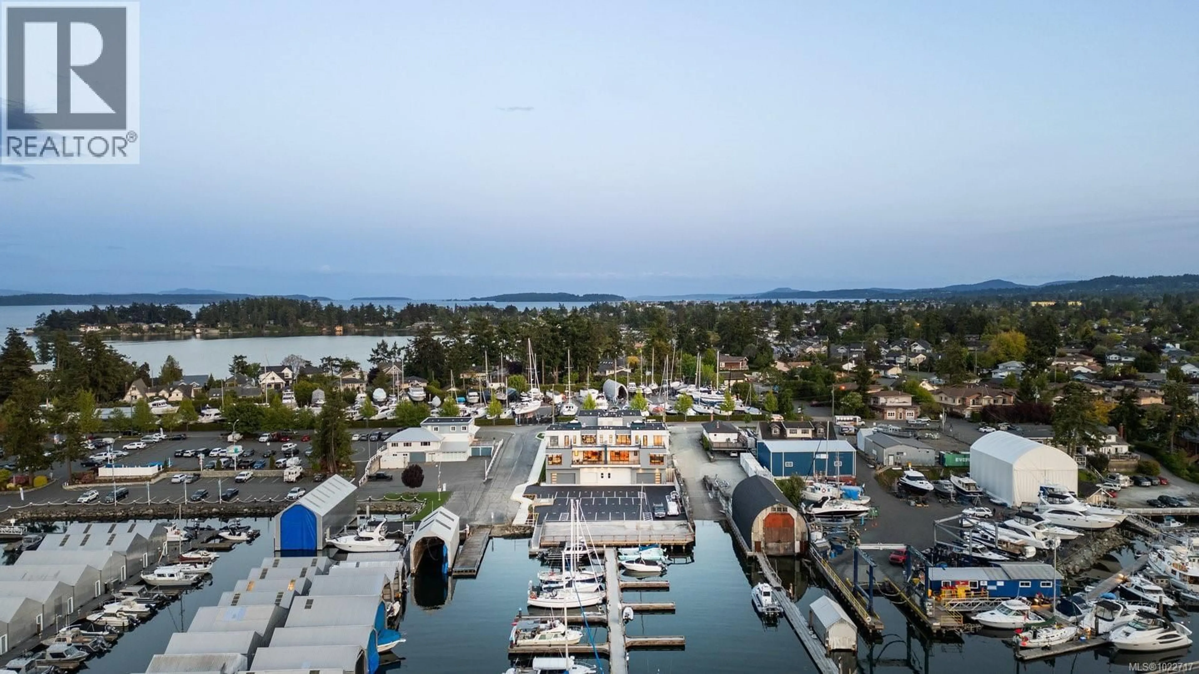 A pic from outside/outdoor area/front of a property/back of a property/a pic from drone, water/lake/river/ocean view for 201 - 2270 HARBOUR ROAD, Sidney British Columbia V8L2P6