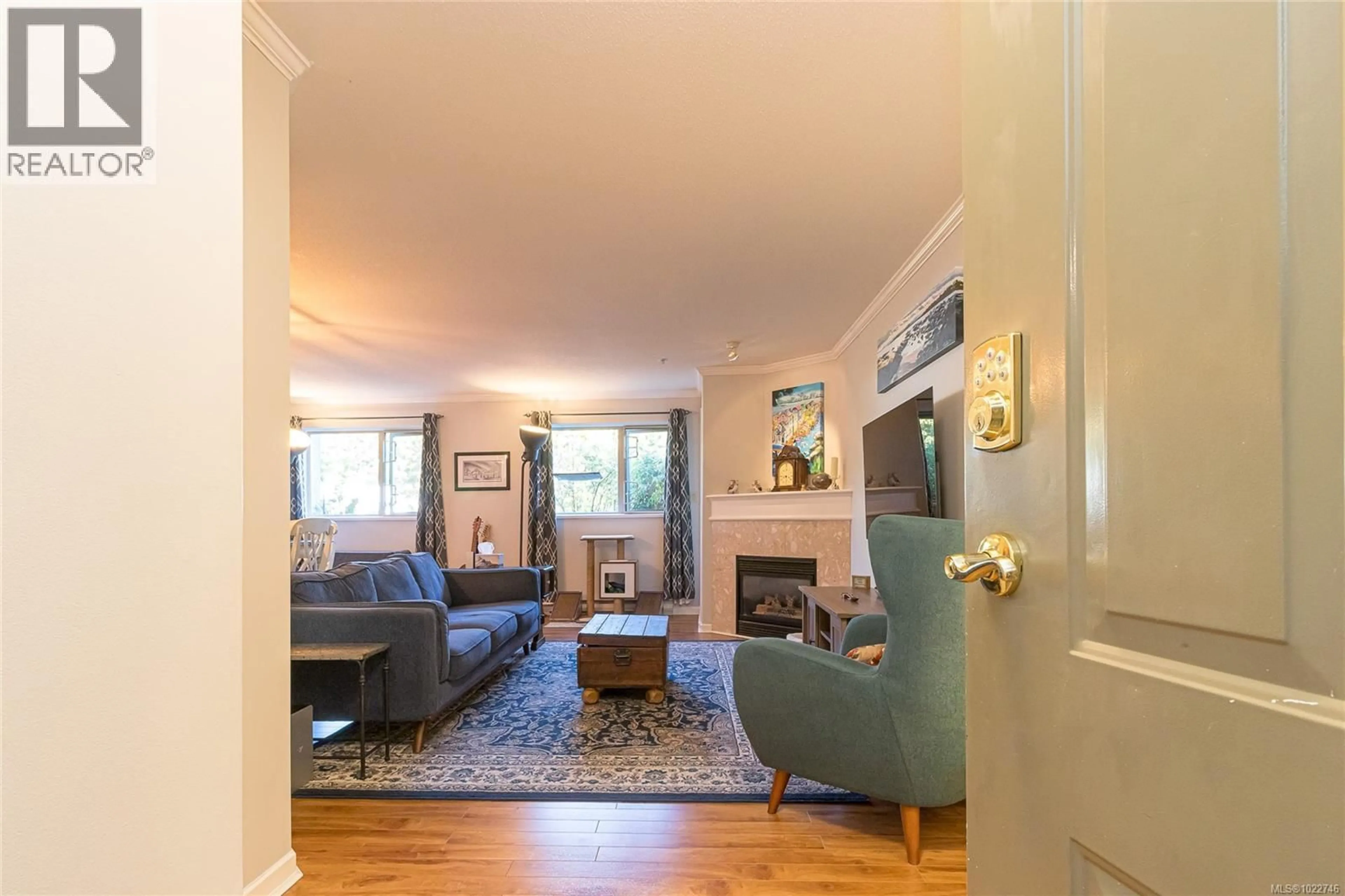 Living room with furniture, unknown for 107 - 27 SONGHEES ROAD, Victoria British Columbia V9A7M6