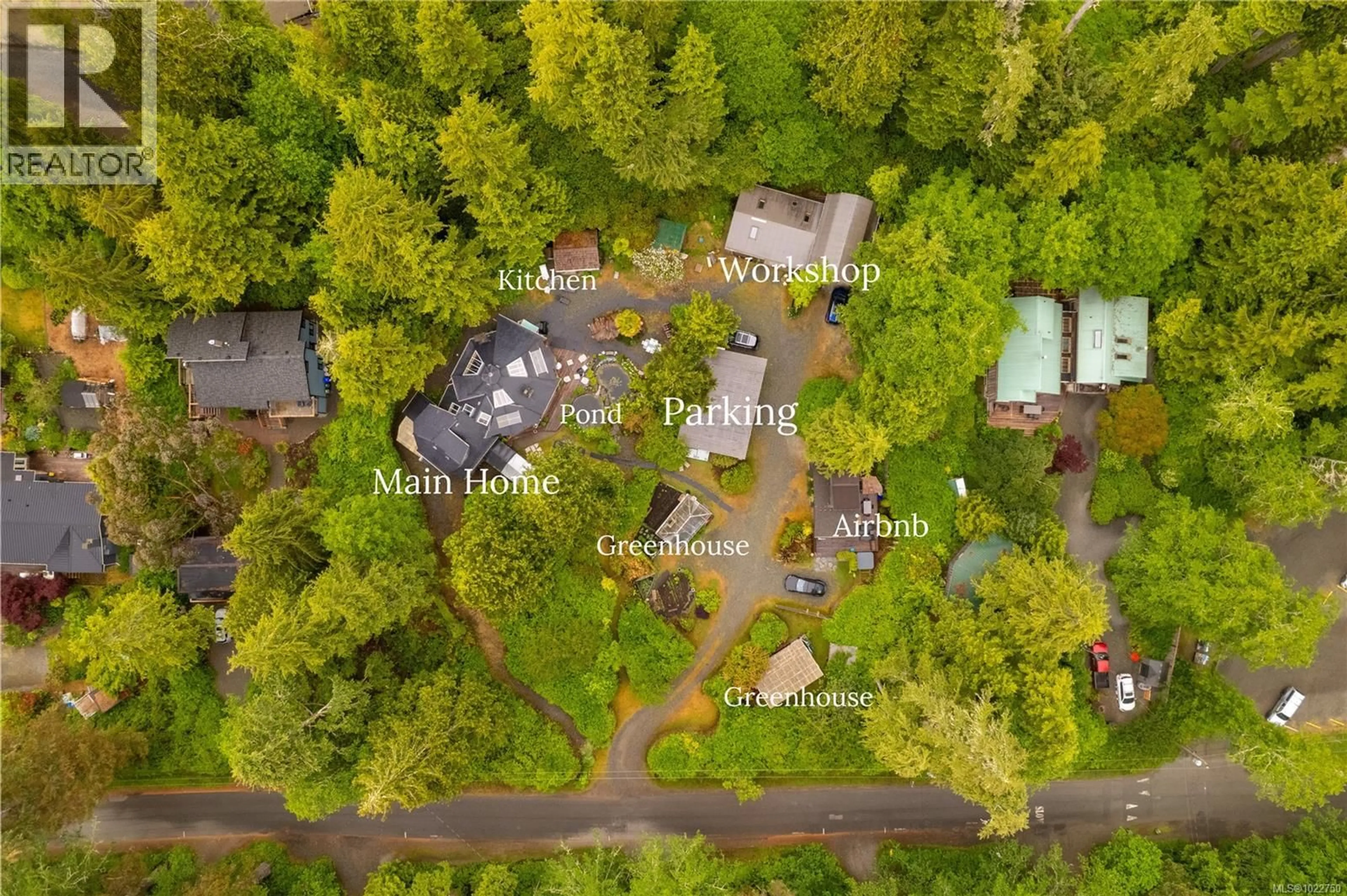 A pic from outside/outdoor area/front of a property/back of a property/a pic from drone, forest/trees view for 1364 CHESTERMAN BEACH ROAD, Tofino British Columbia V0R2Z0